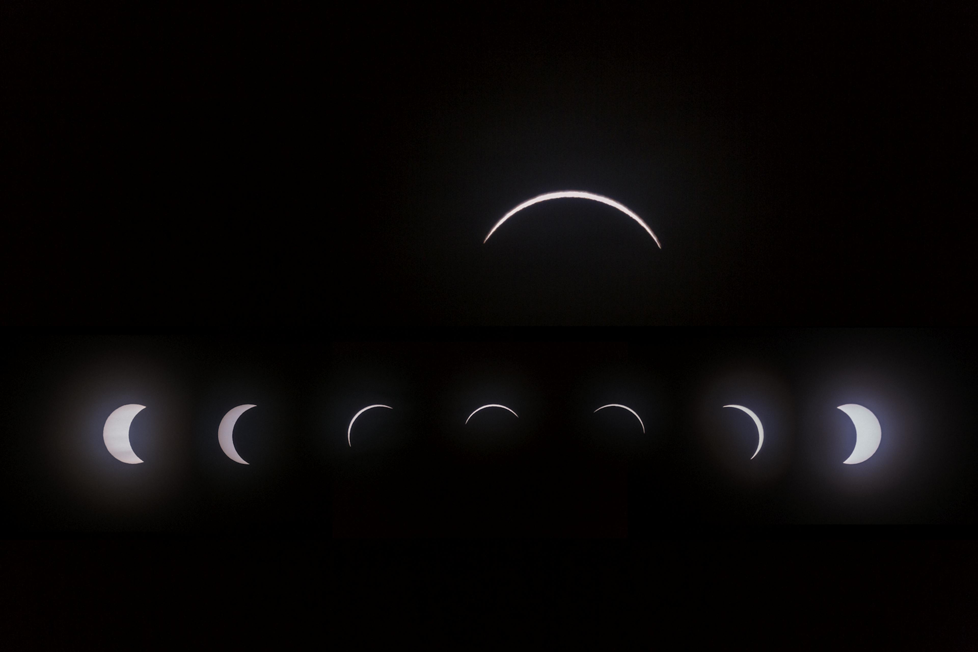 Stages of a solar eclipse