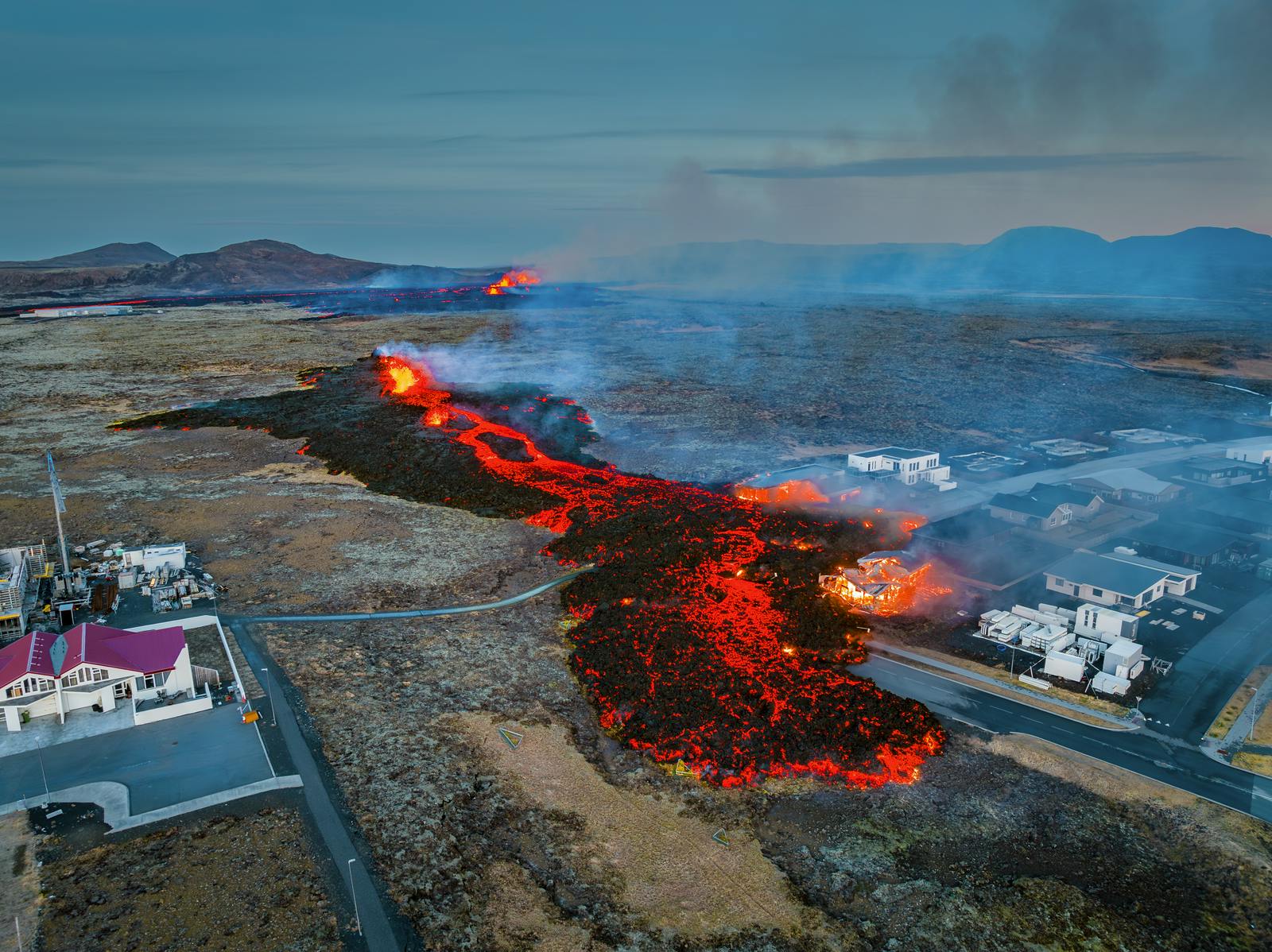 Volcano Reykjanes's eruption