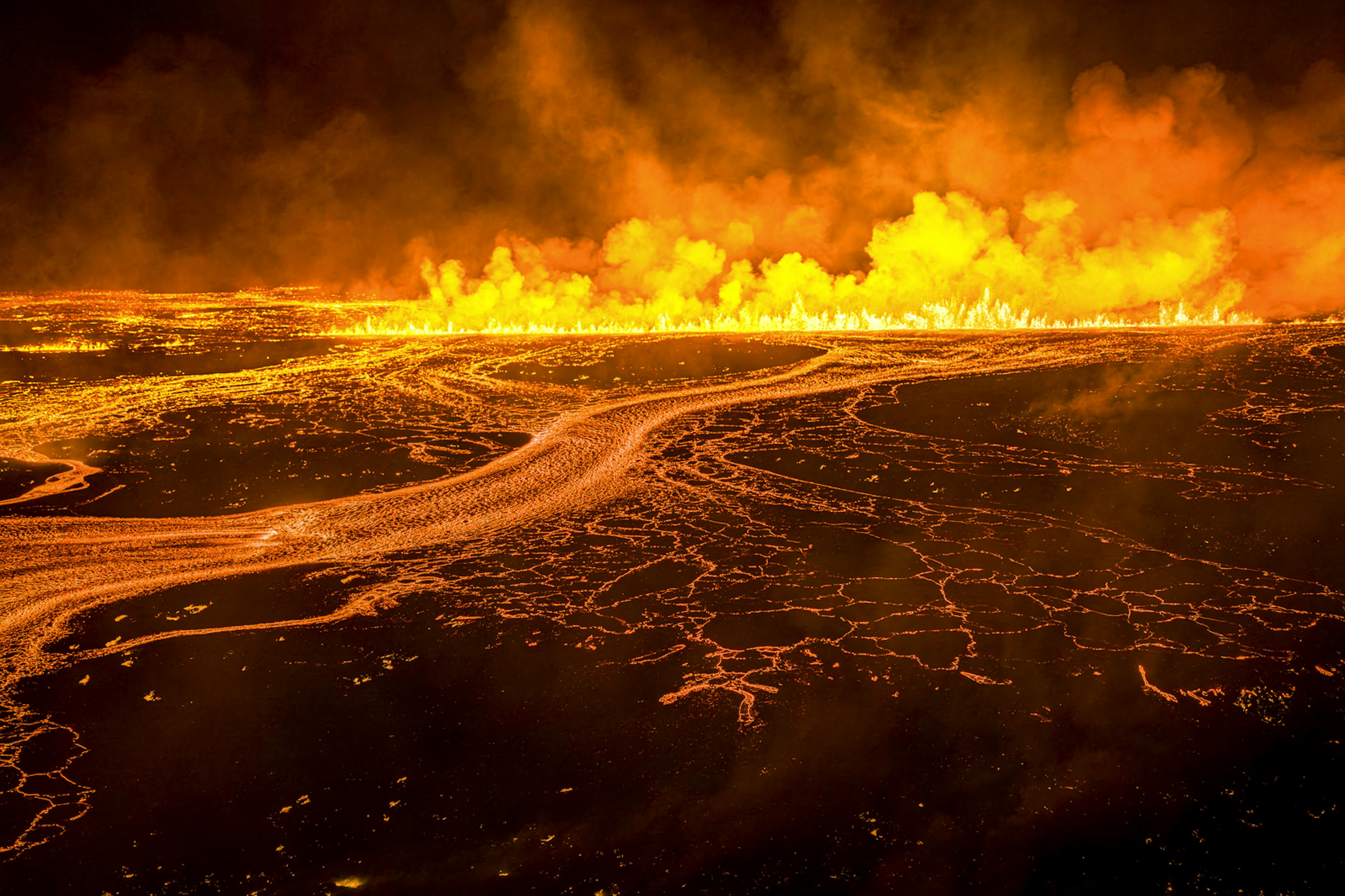 Lava from Volcano Eruption 