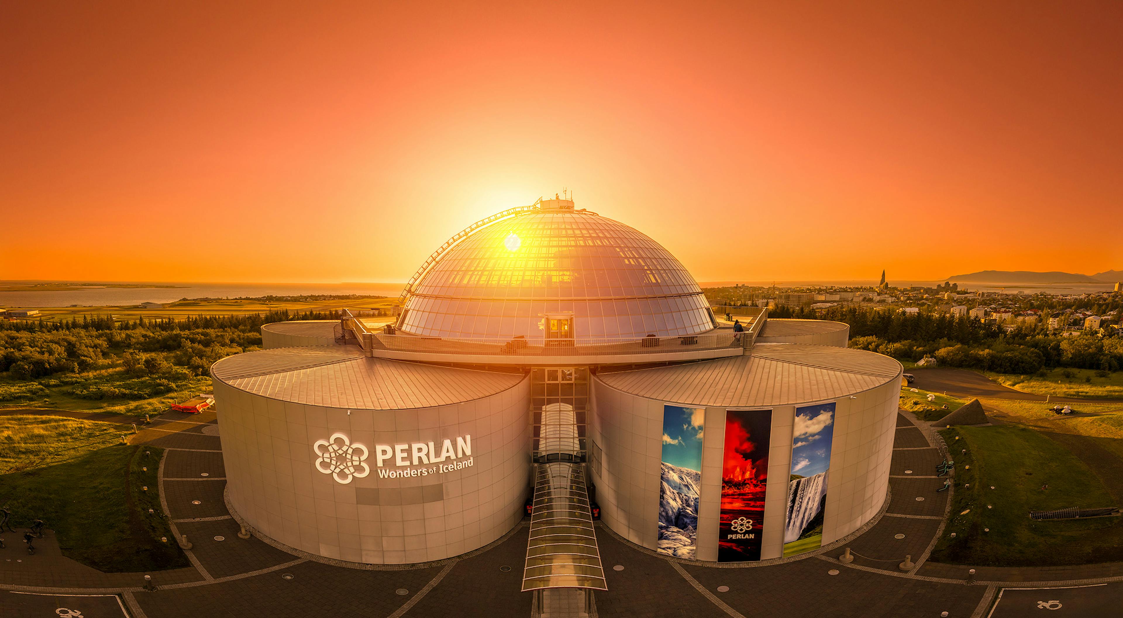 Perlan during sunset