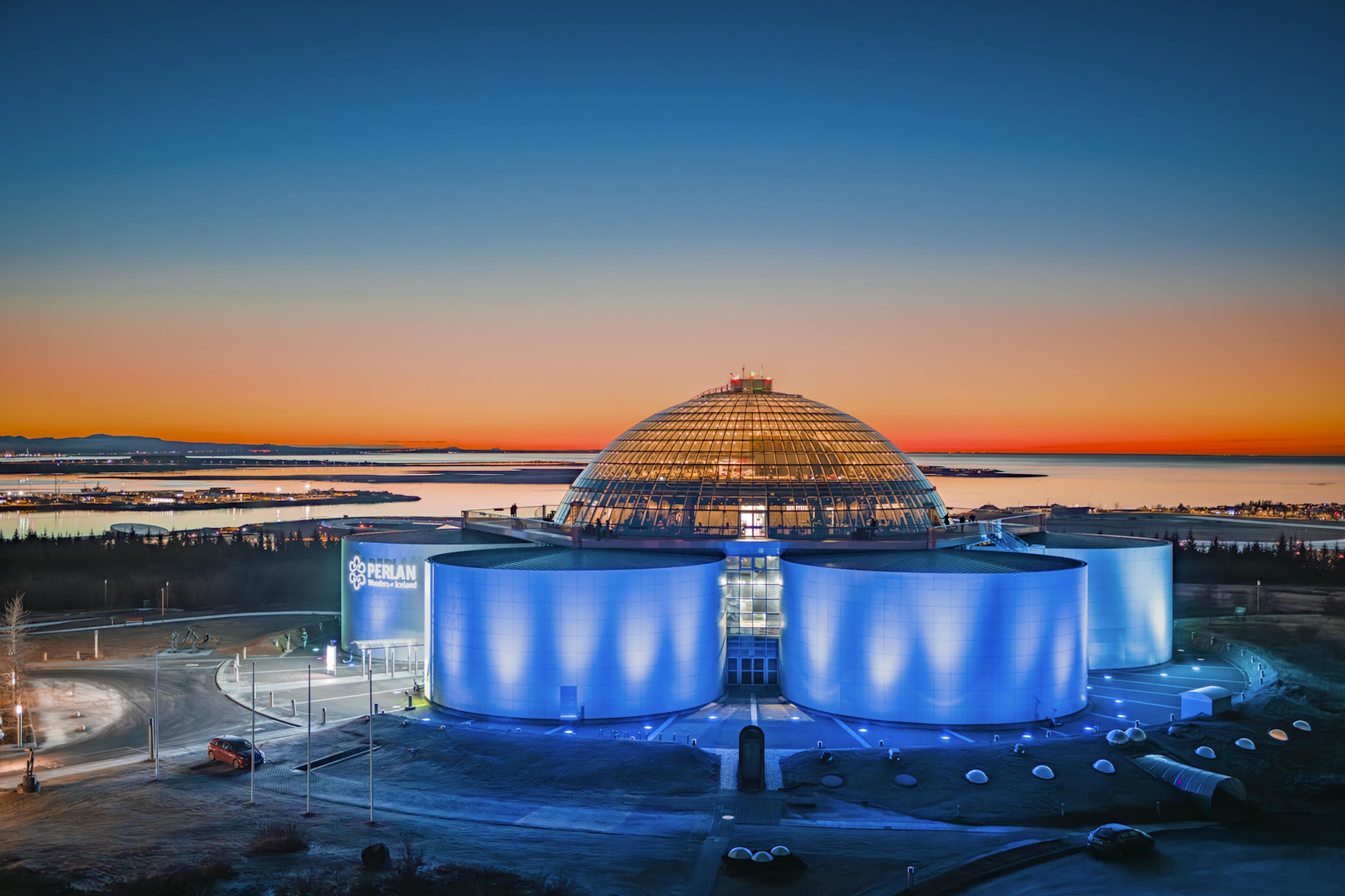 Perlan during sunset