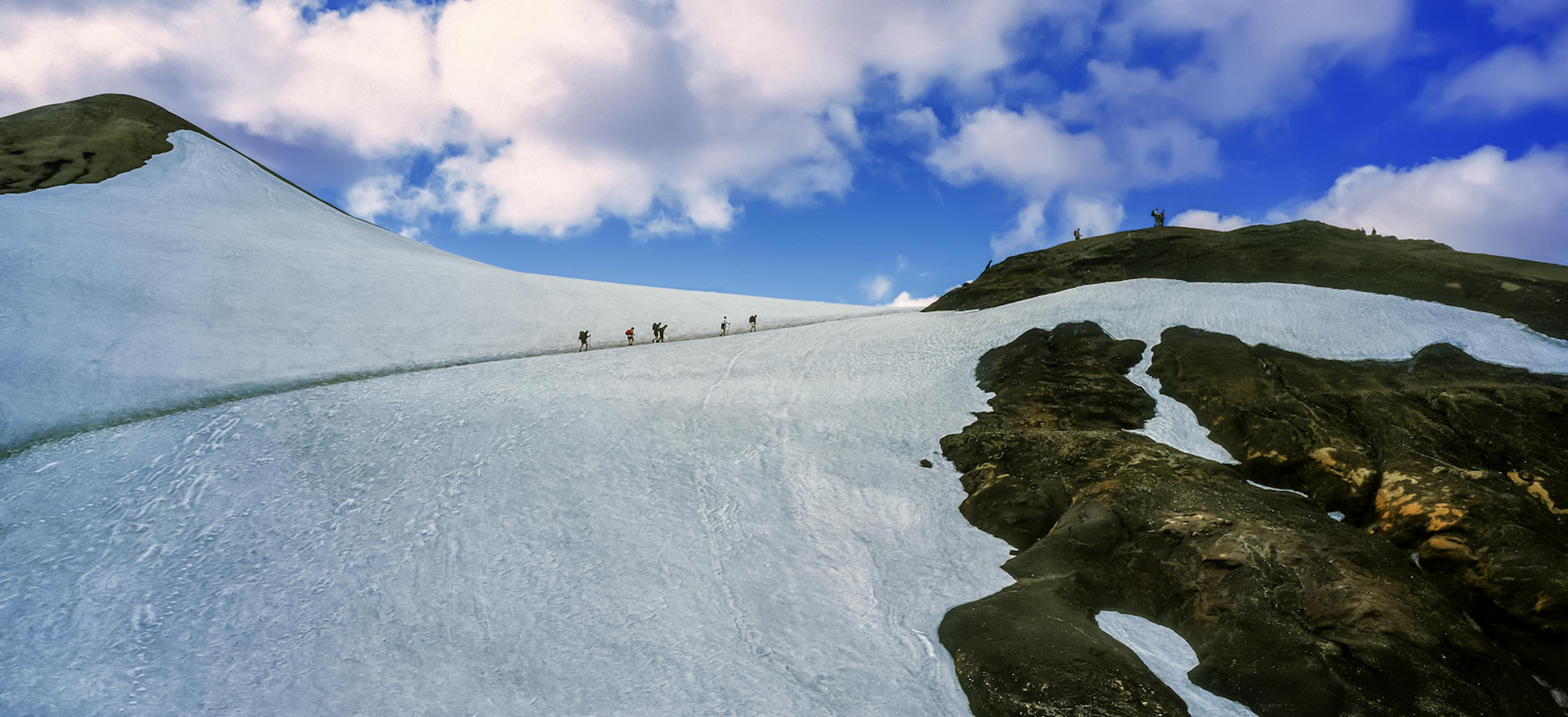 View of snowy Laugarvegur Trail