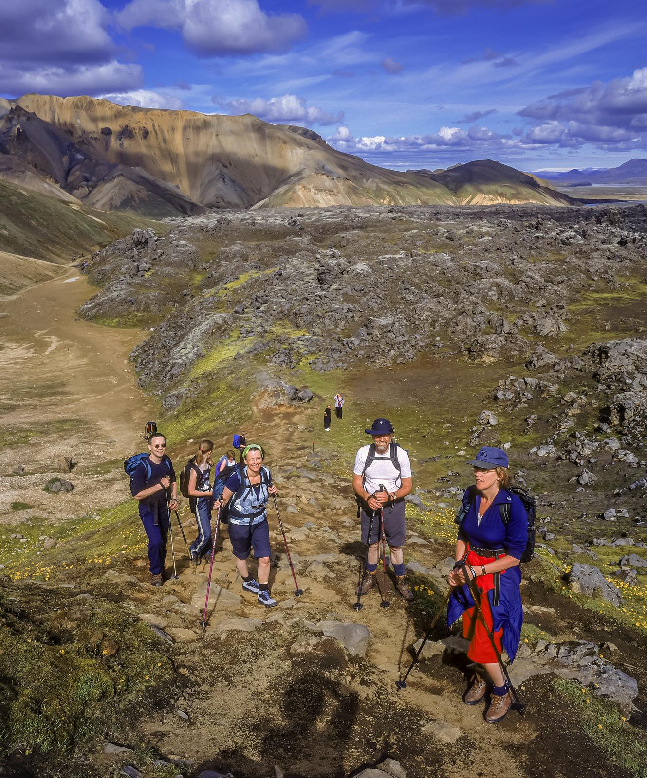 Tourists at Laugarvegur Trail