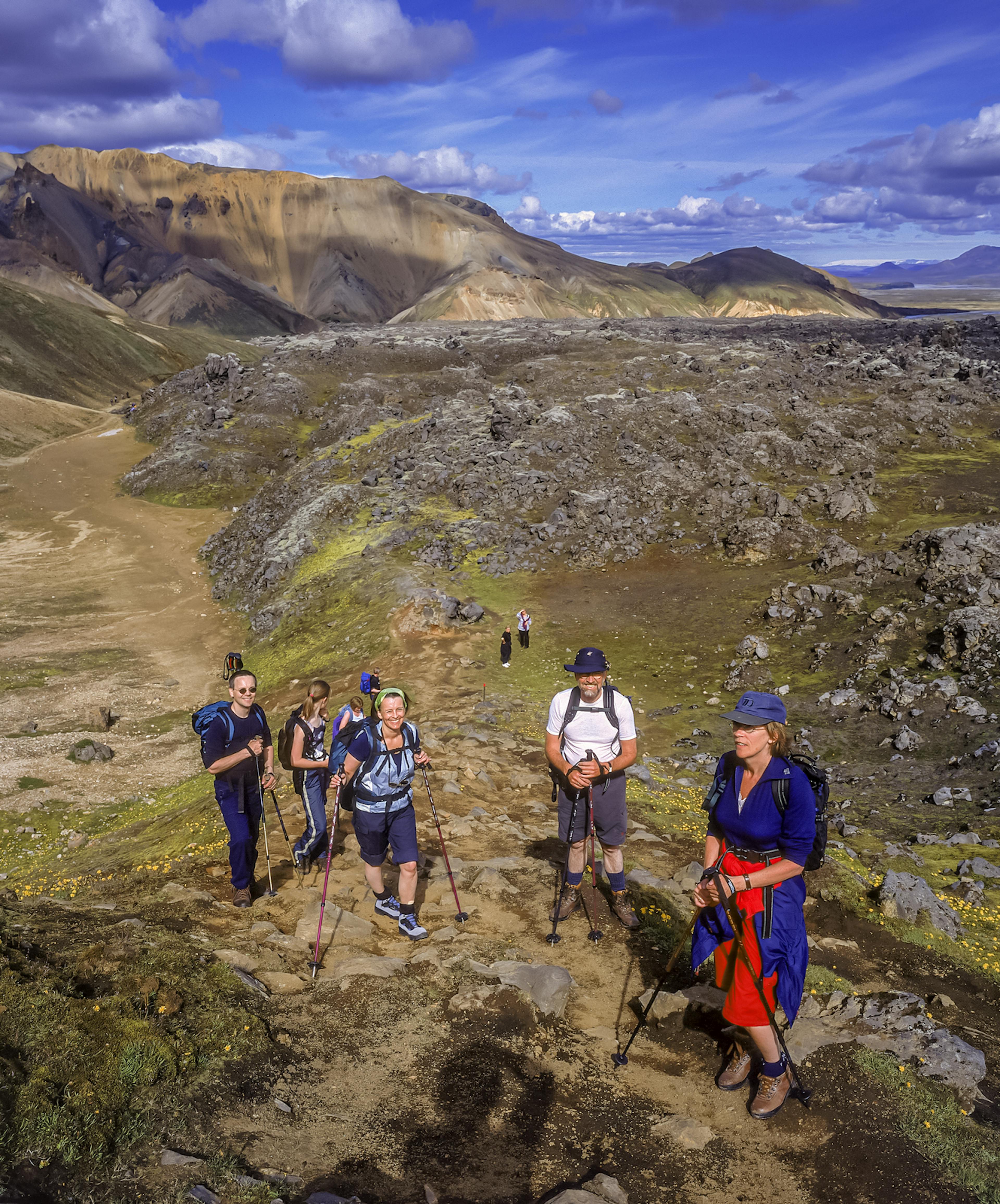 Tourists at Laugarvegur Trail