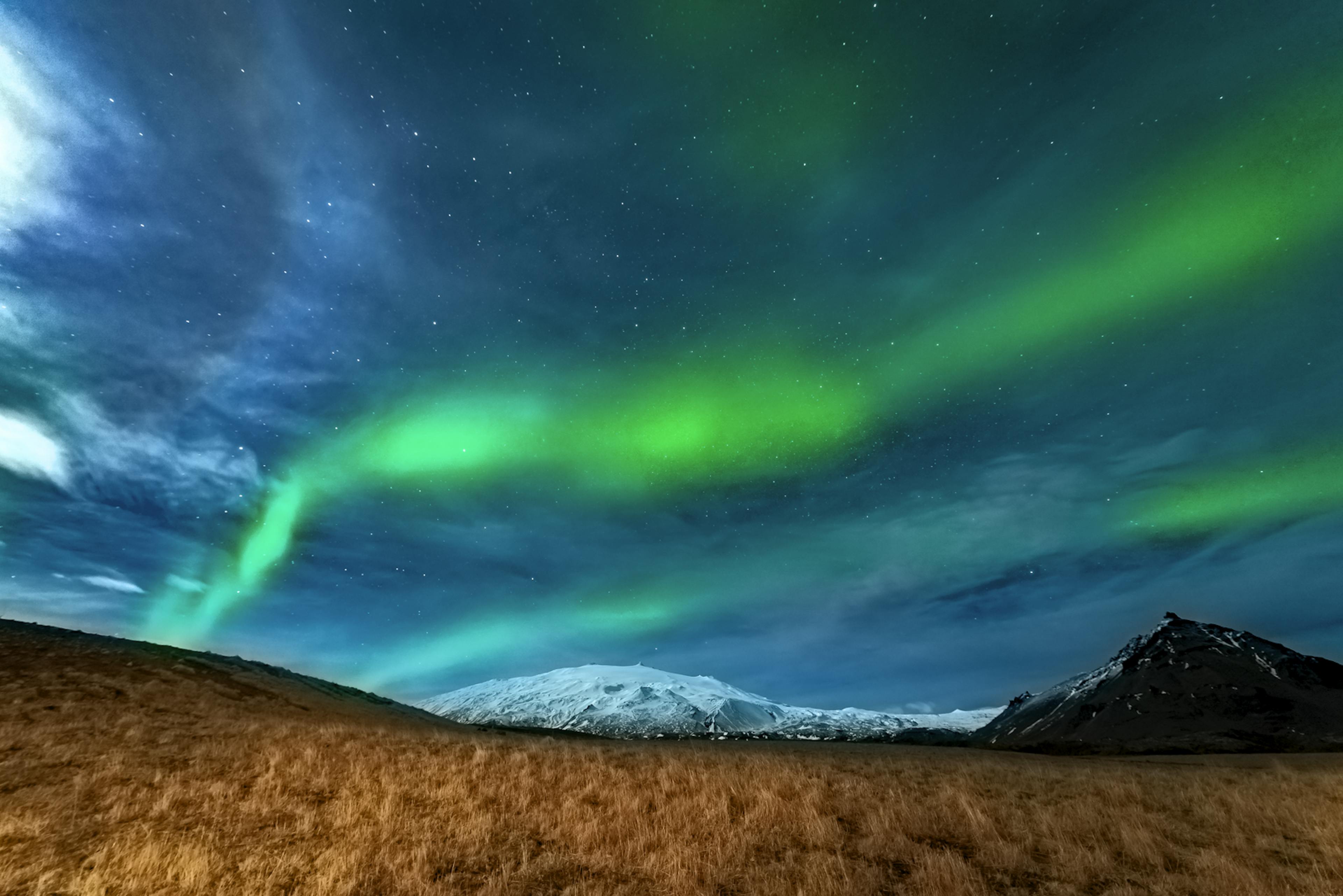 Northern Lights in the sky in Iceland 