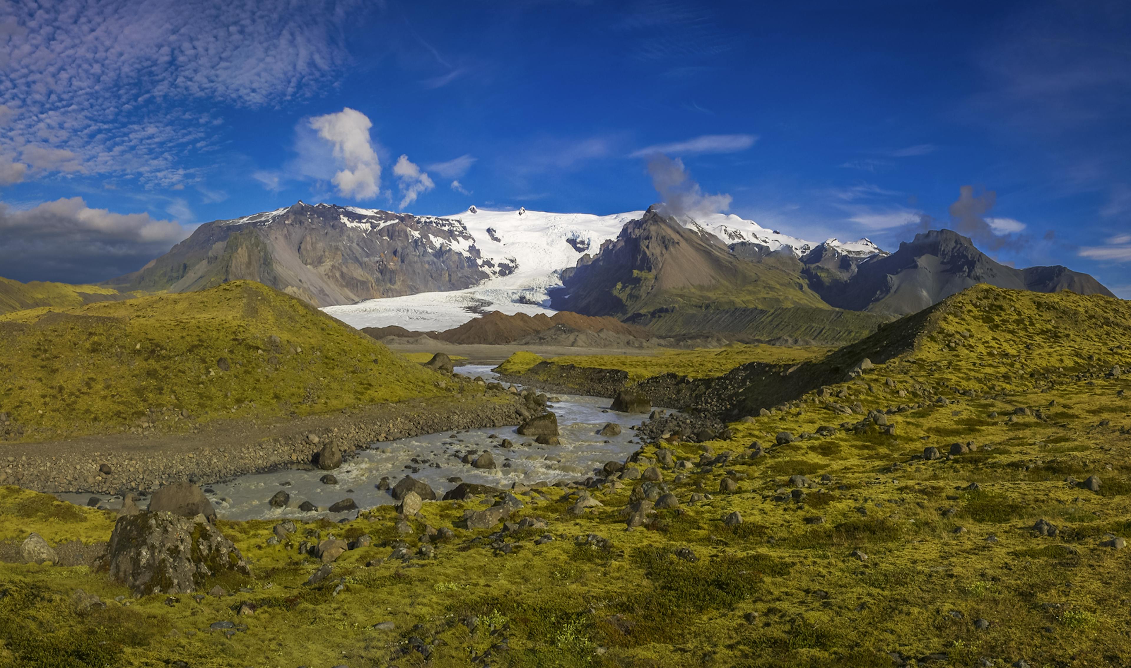 view of Kvíárjökull Glacier