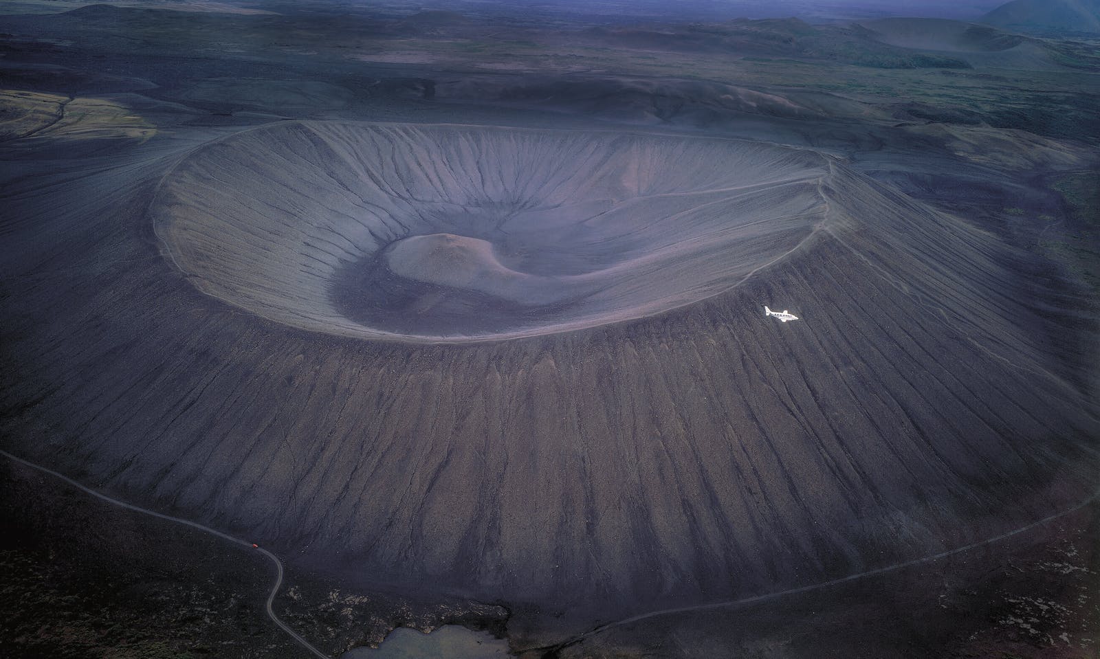 cinder cone volcano in iceland