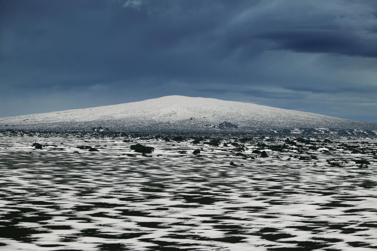 shield volcano in snow