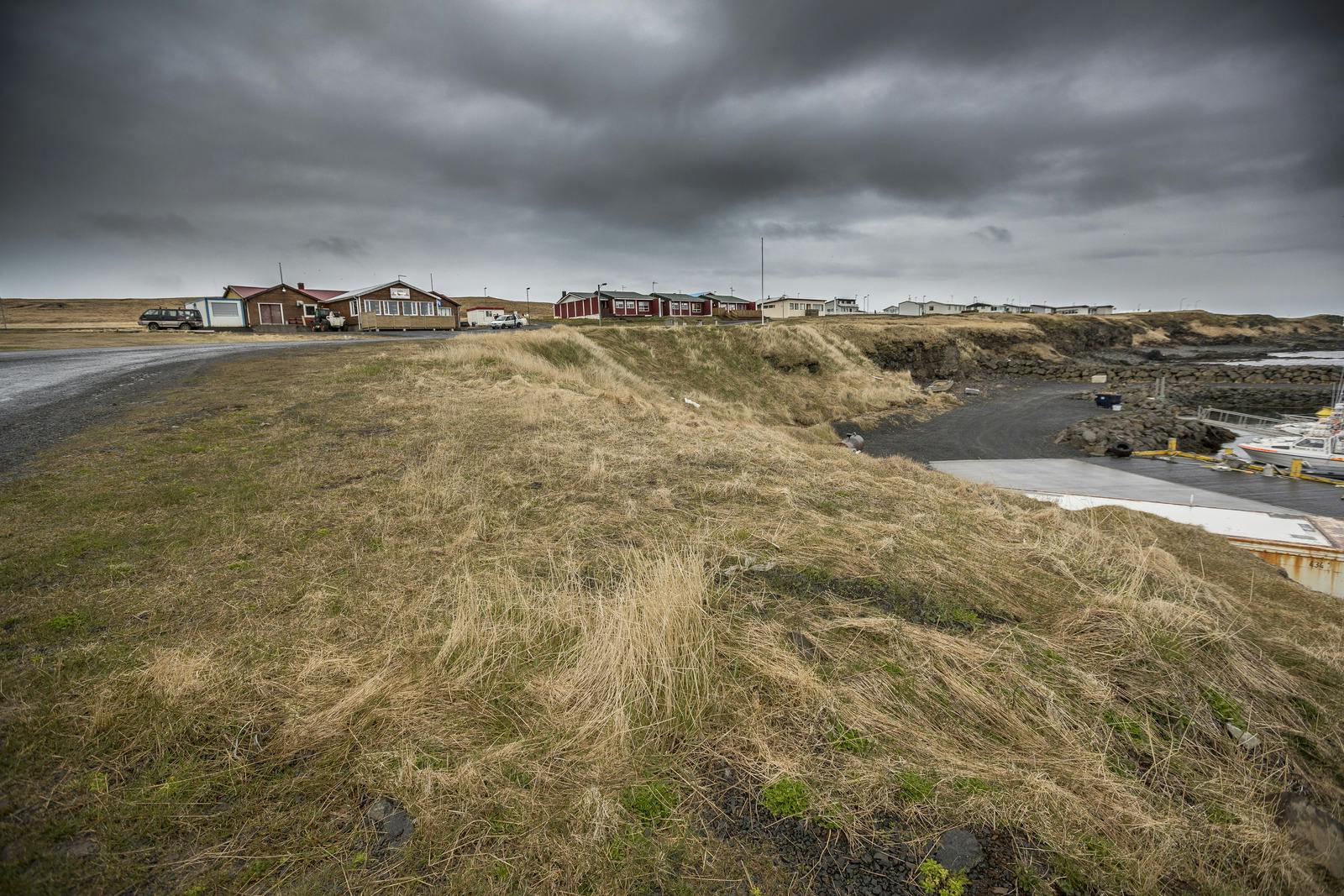 grimsey island on a stormy day in Iceland
