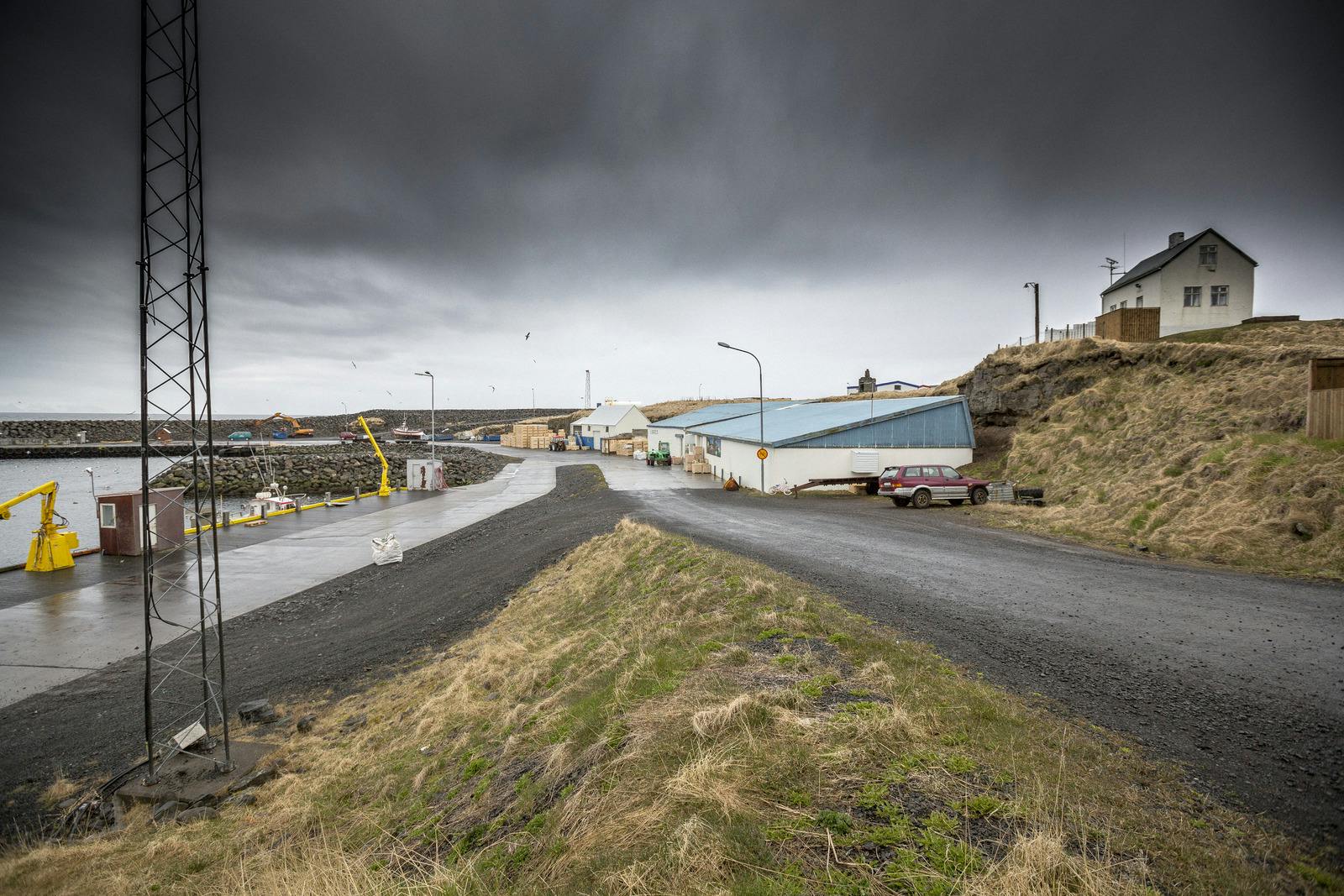 view of Grimsey island during cloudy weather