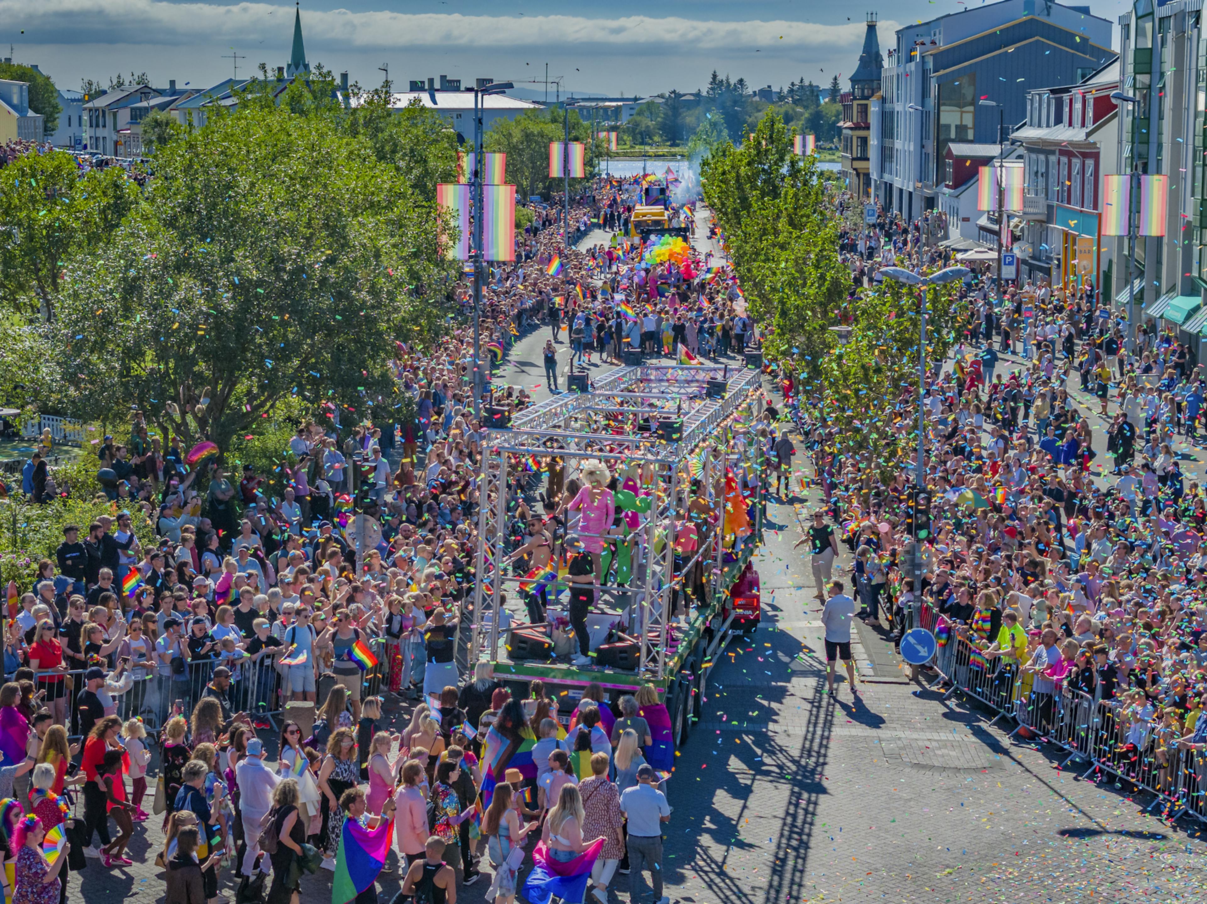 Gay pride parade in Reykjavik