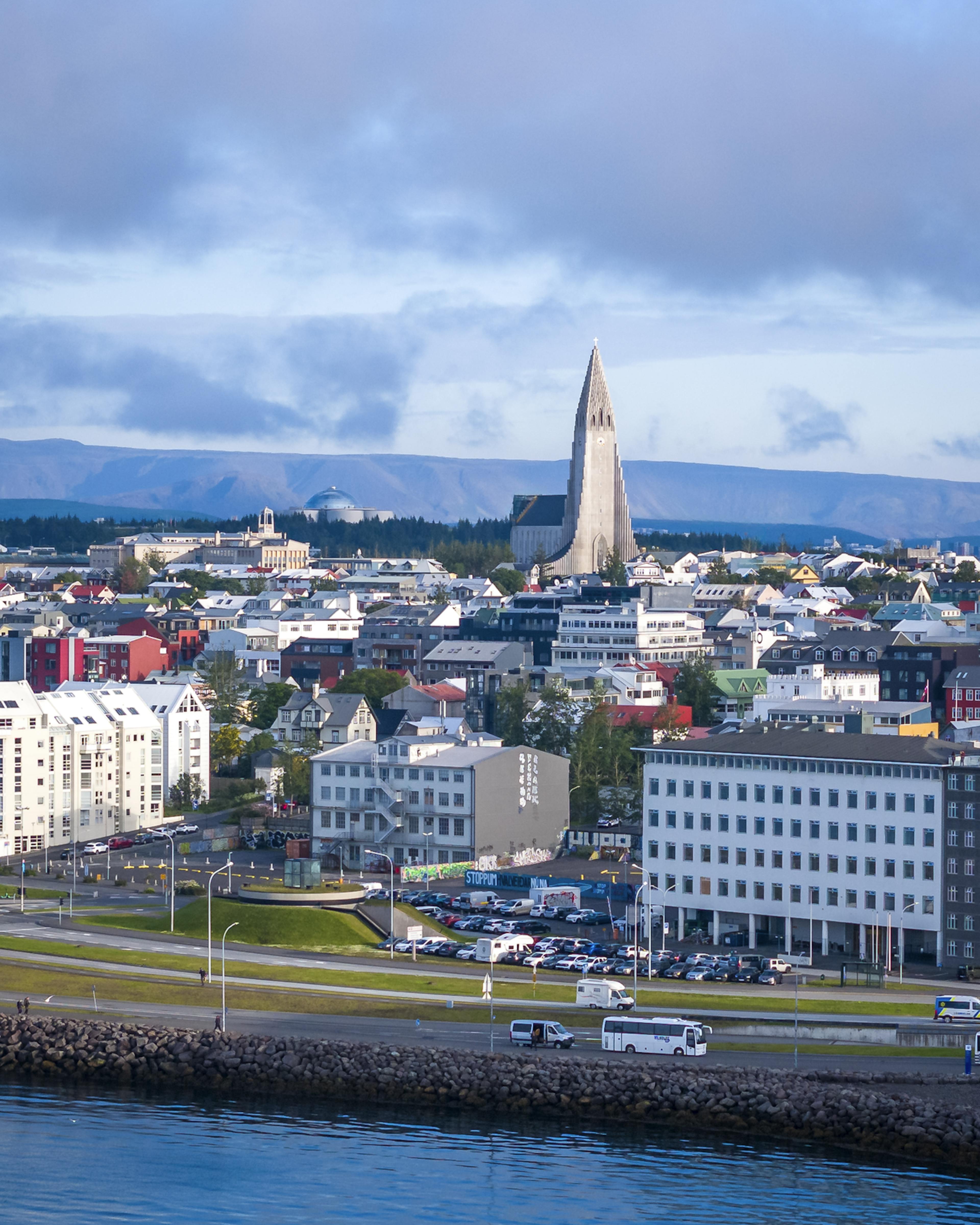 aerial view of reykjavik