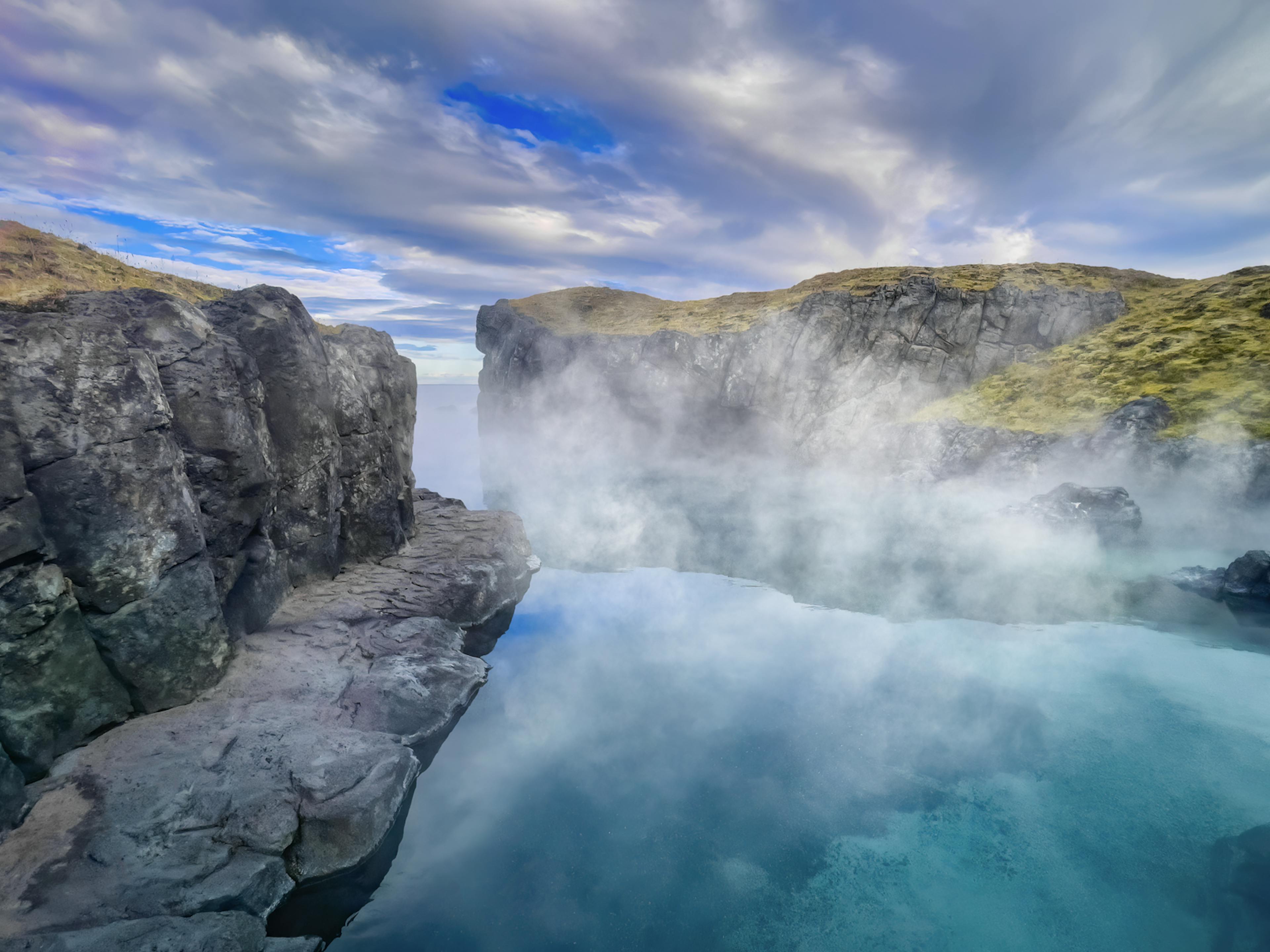 Sky lagoon in iceland