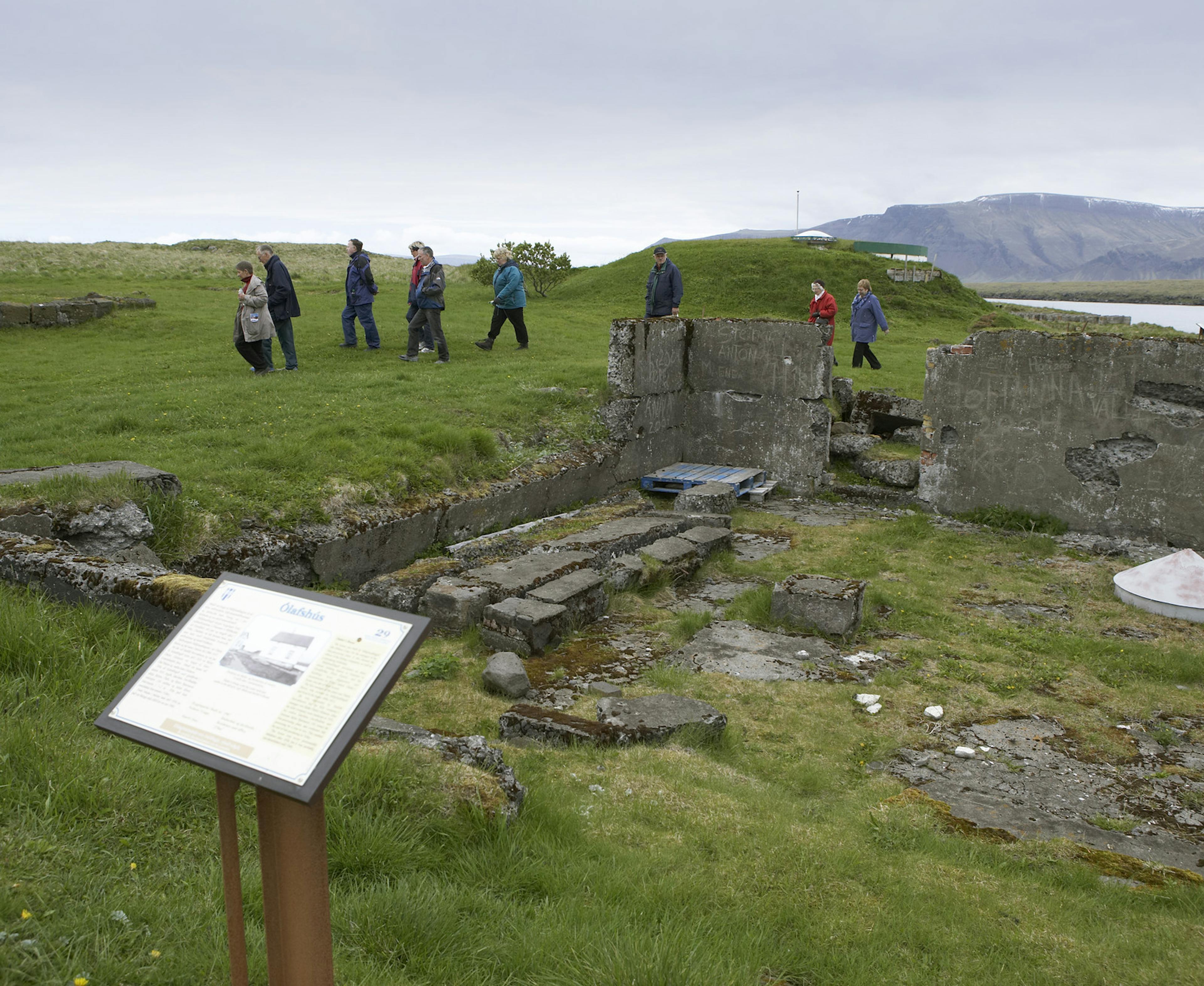 old home ruins on viðey island