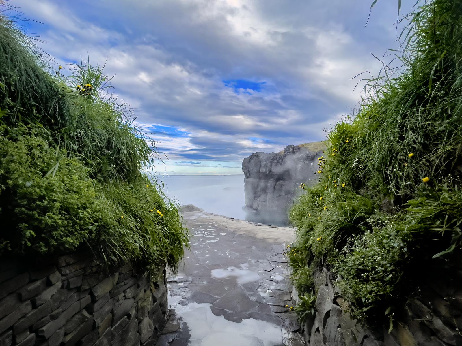 Sky Lagoon view in Iceland
