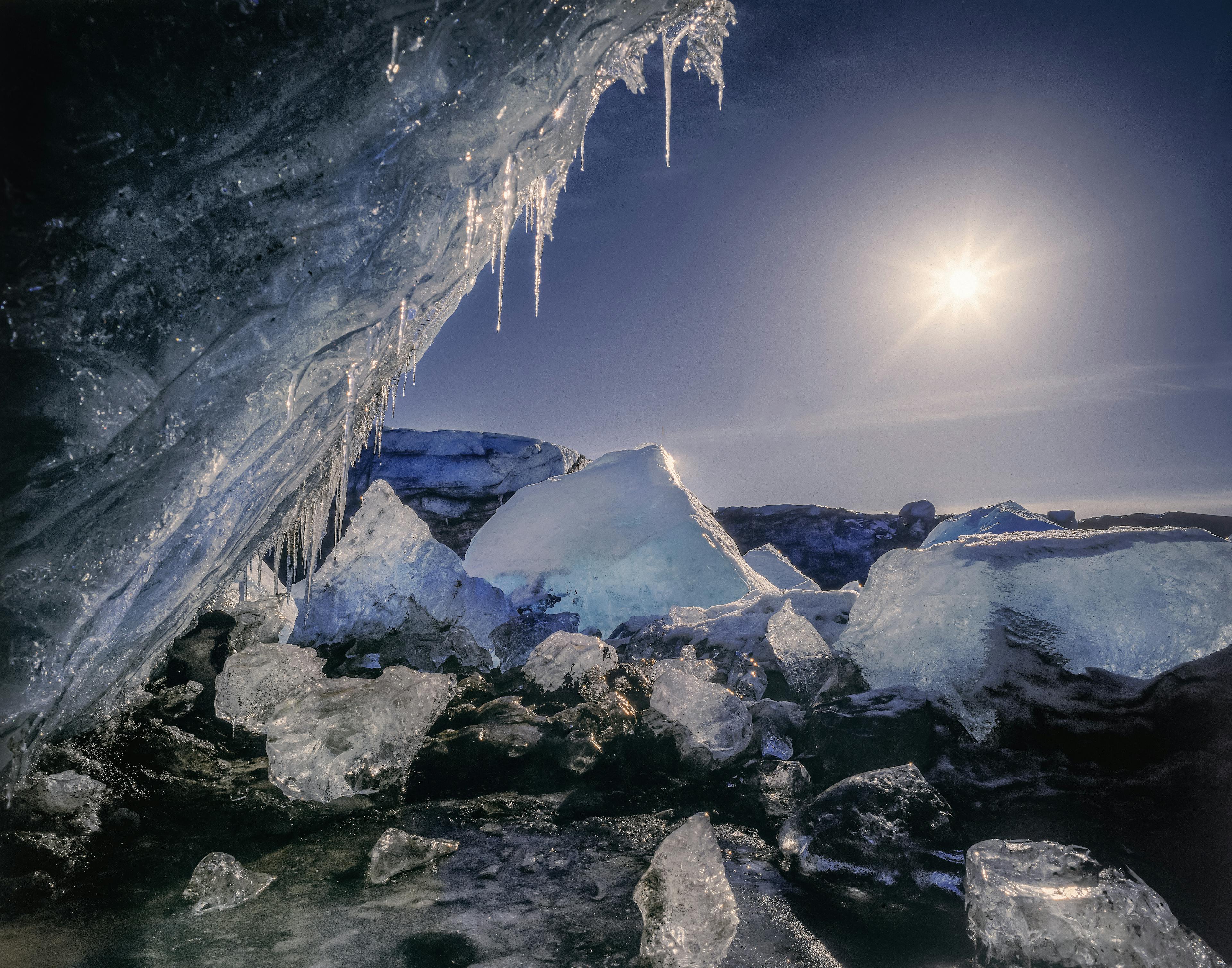 Sun Shining over Skeiðarárjökull Glacier