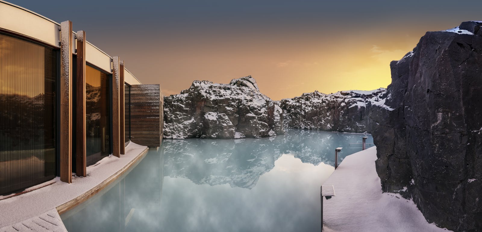 Blue Lagoon during winter