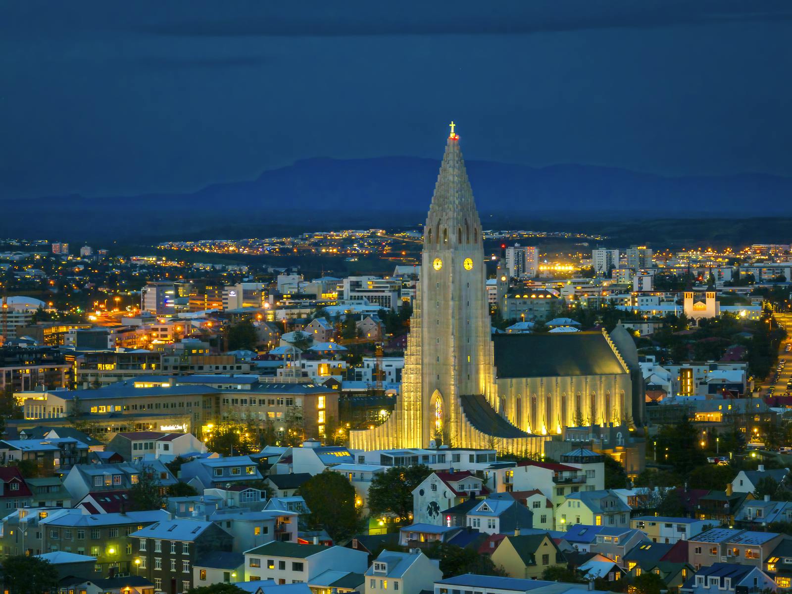 Reykjavik at night
