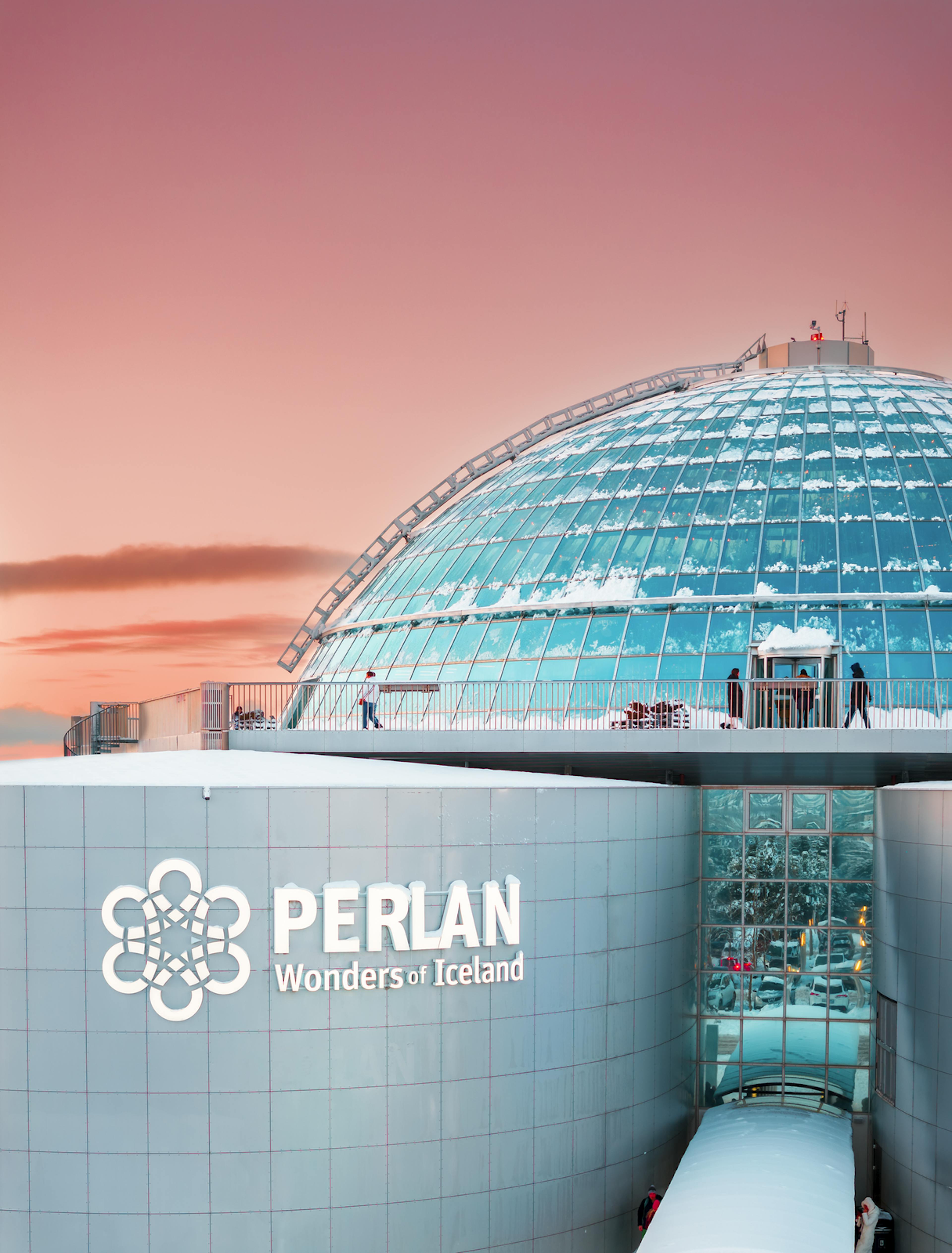 Perlan during sunset