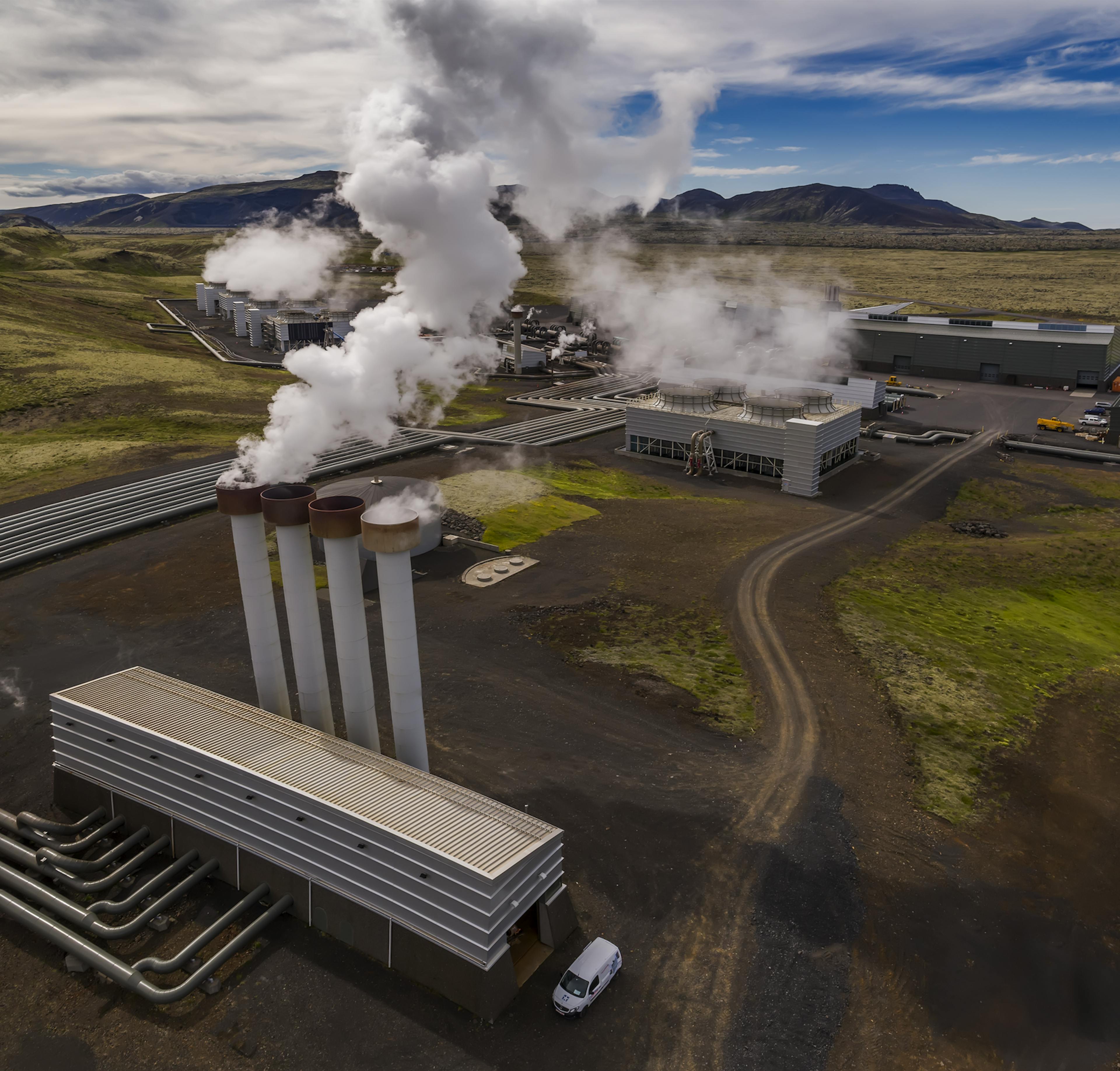 Hellisheiðavirkjun geothermal energy plant in Iceland 