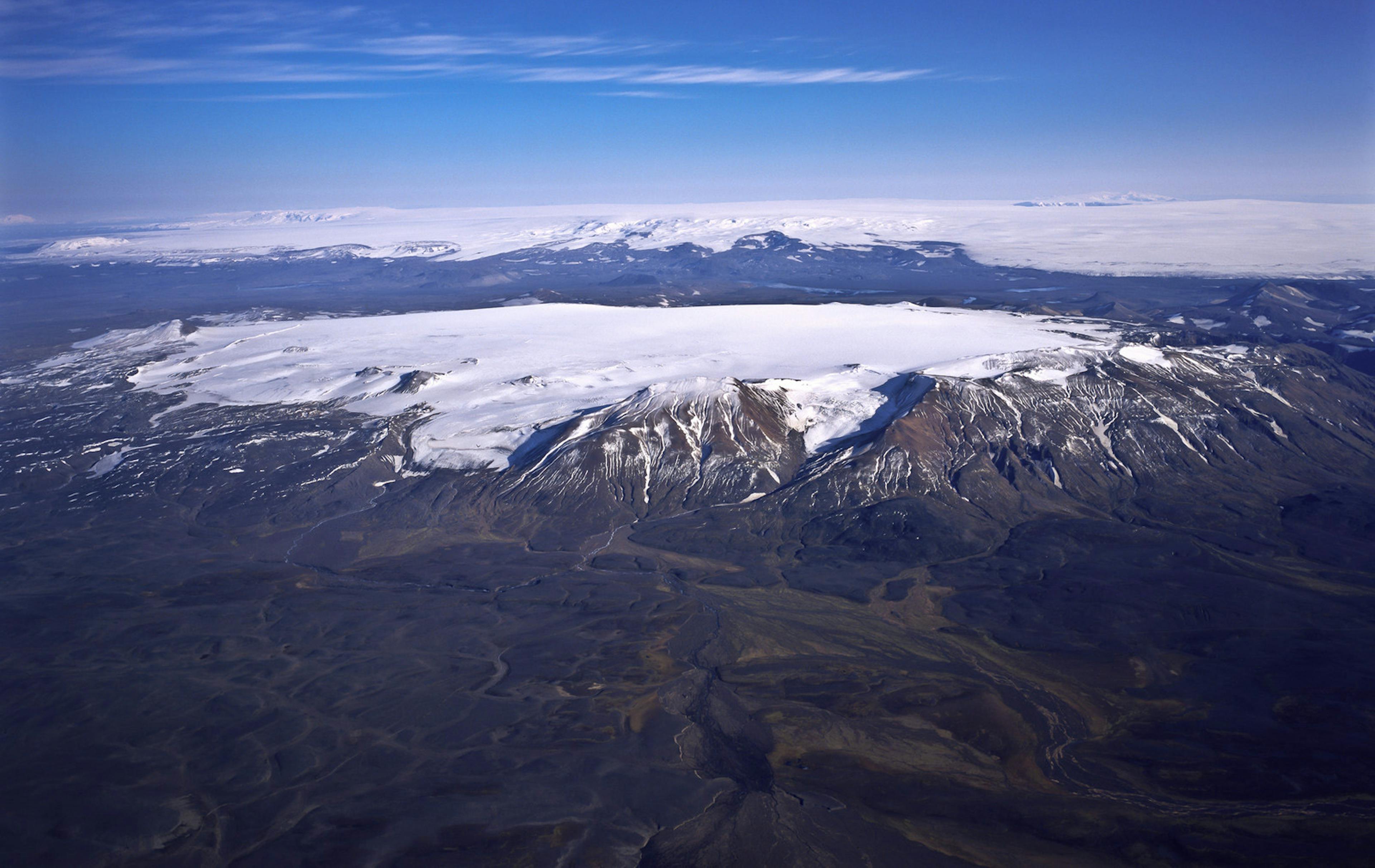 view of koldukvislarjokull glacier in Iceland