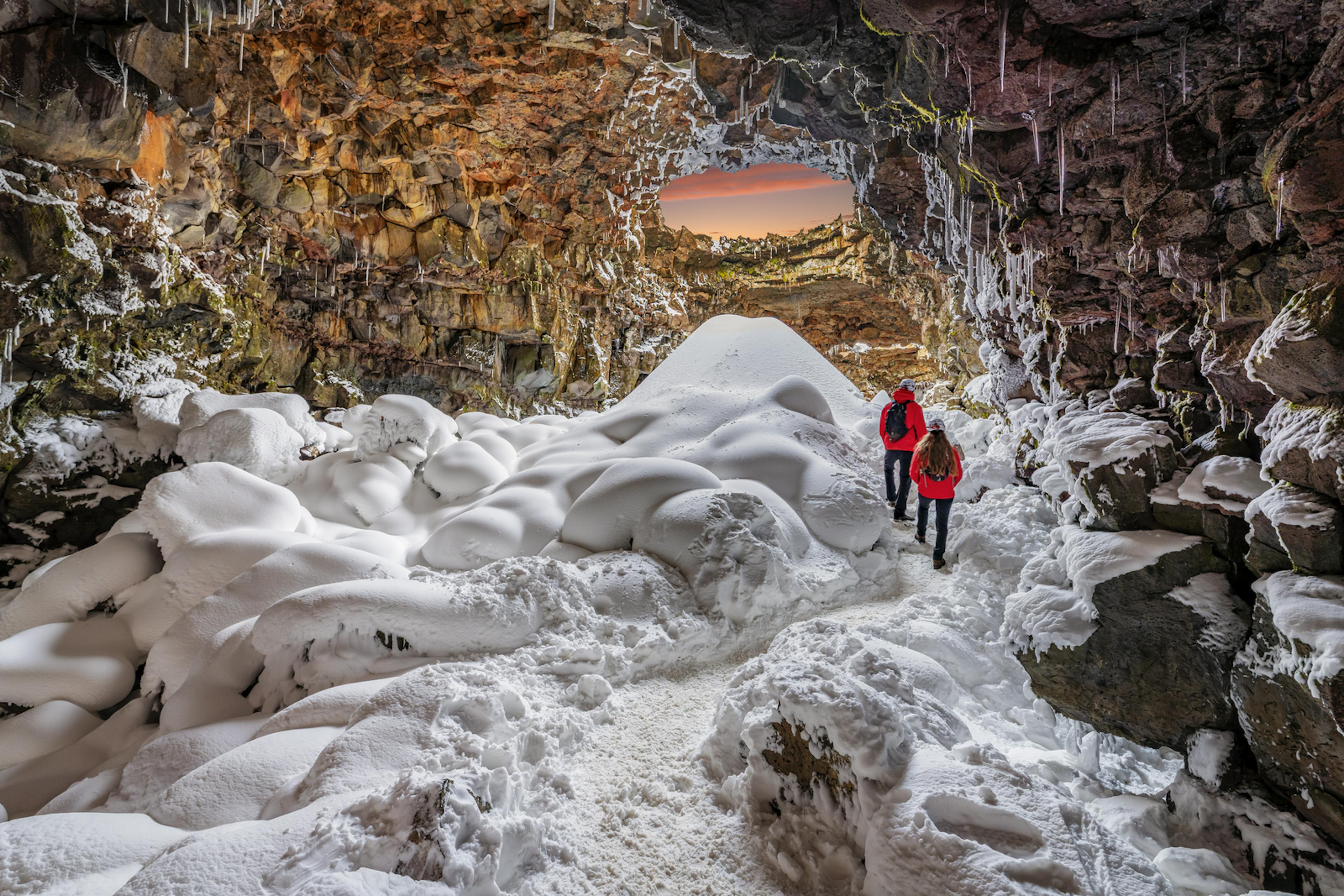 beautiful view of Lava tube cave 