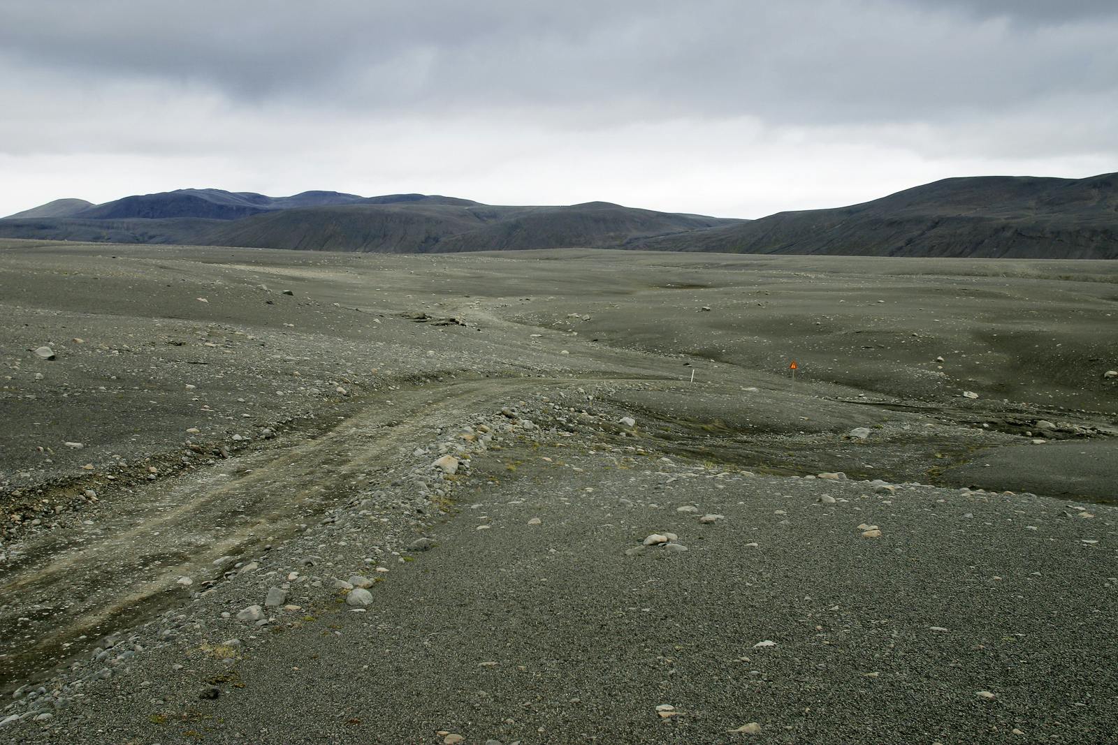 The black sand road in Sprengisandur