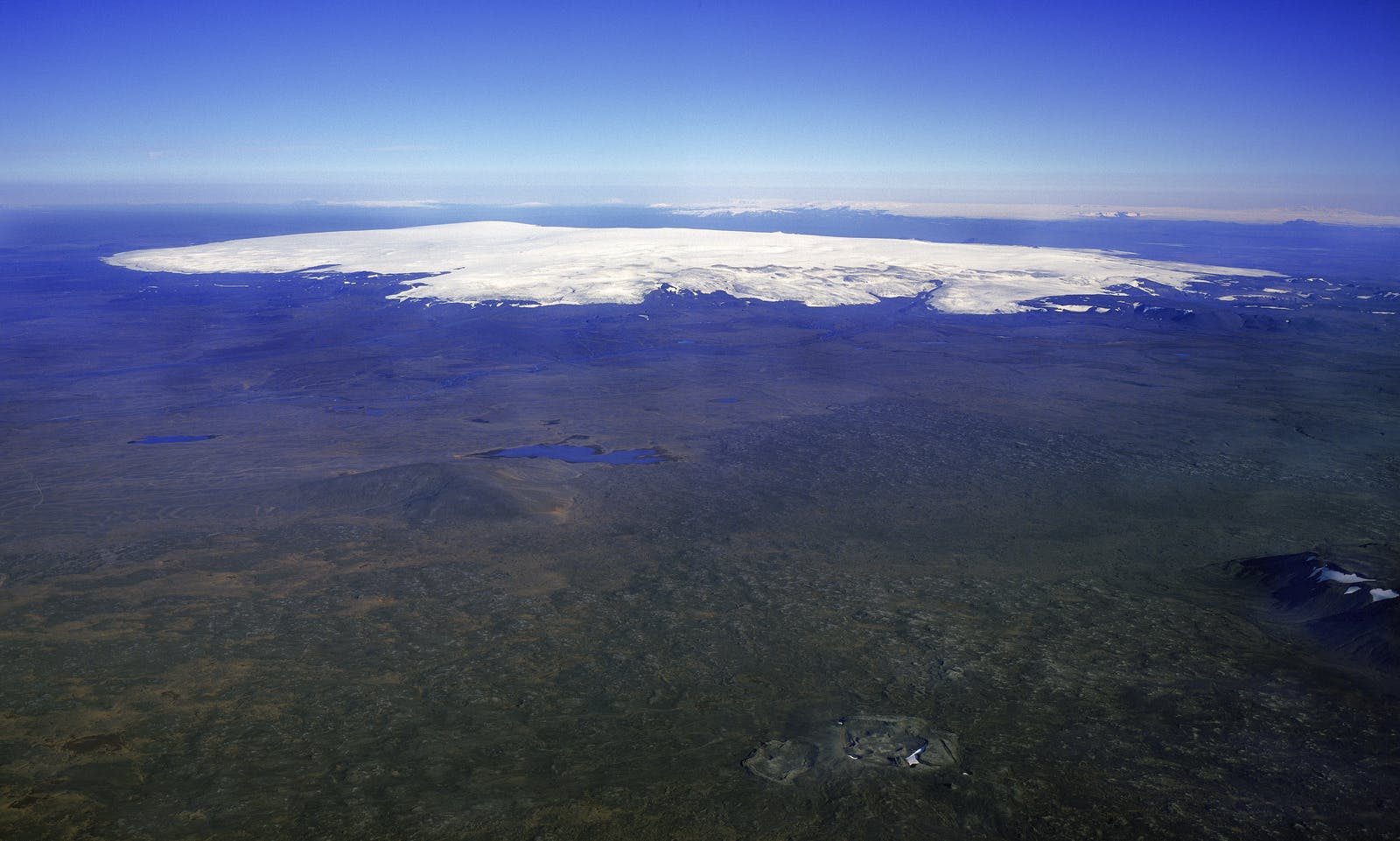 Hofsjökull by aerial view