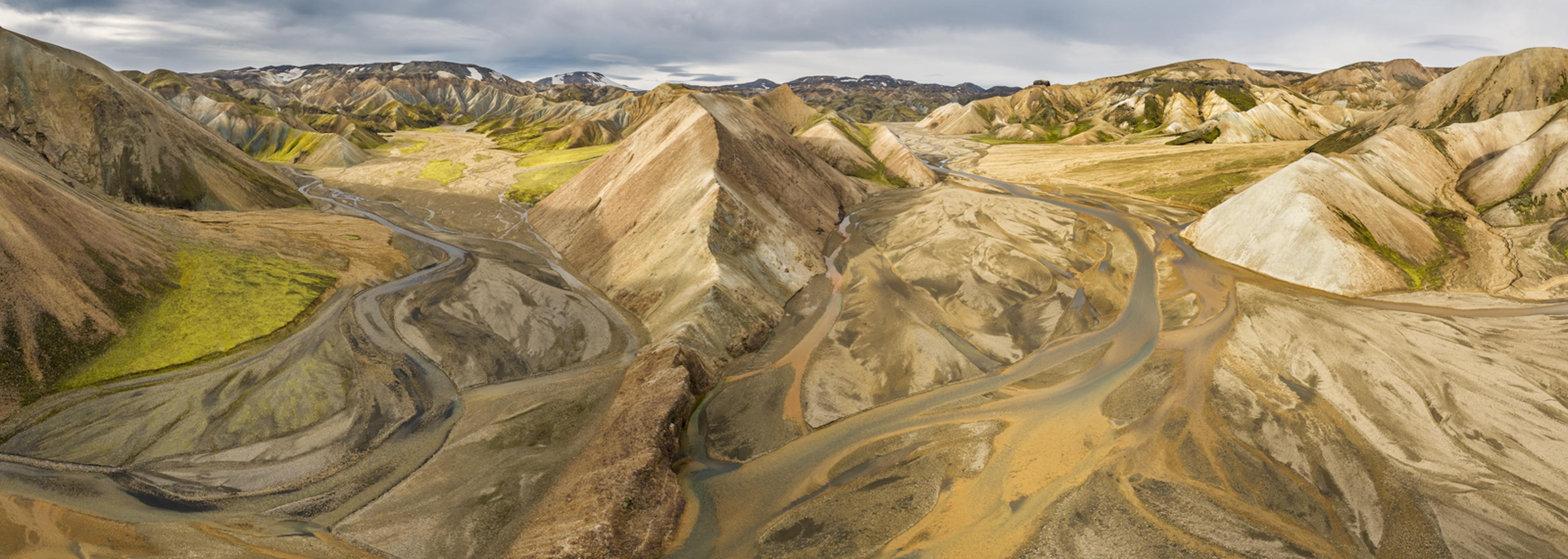Landmannalaugar aerial view in the summer