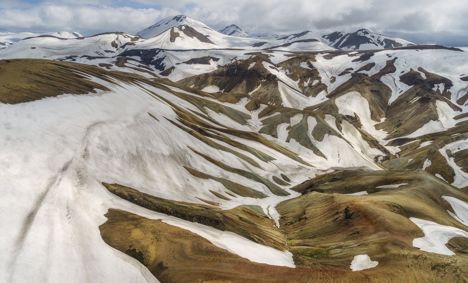 Torfajökull with snow