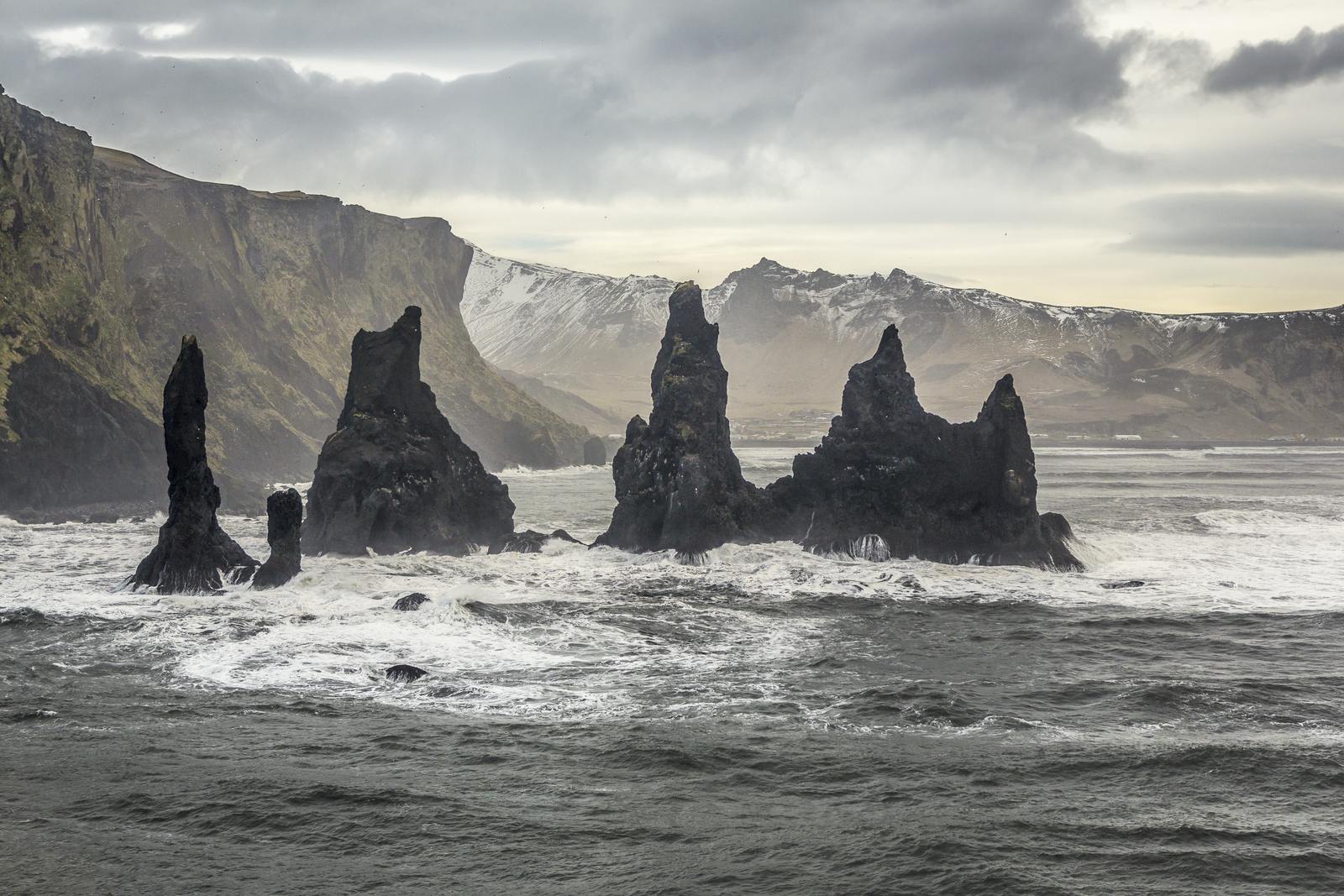 dyrholey cliffs at reynisfjara