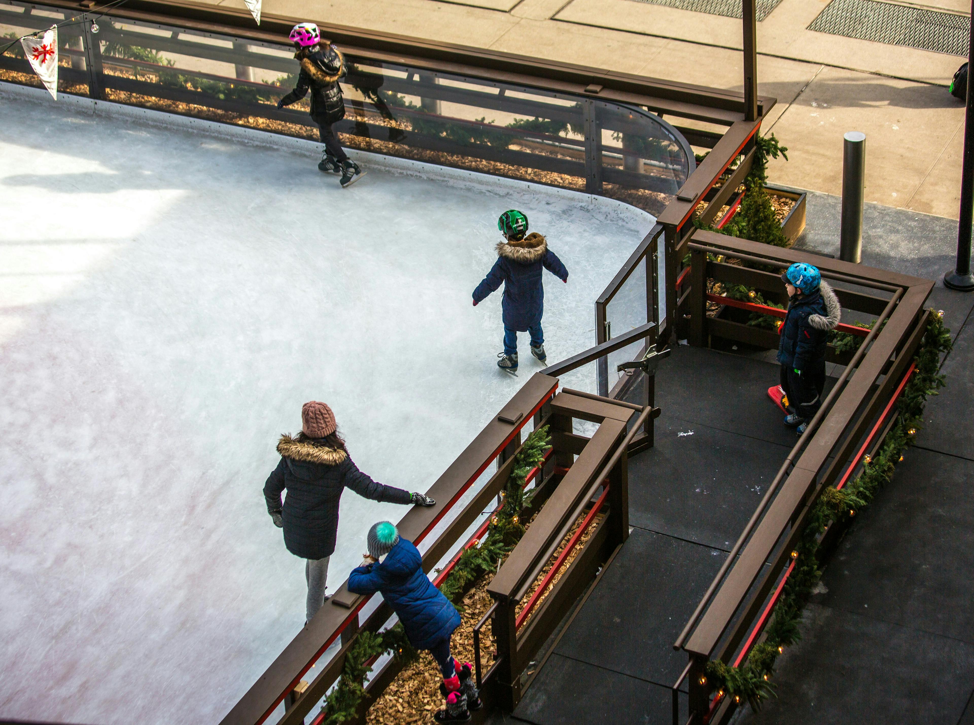 Ice Skating at Ingólfstorg Square in Reykjavik in December