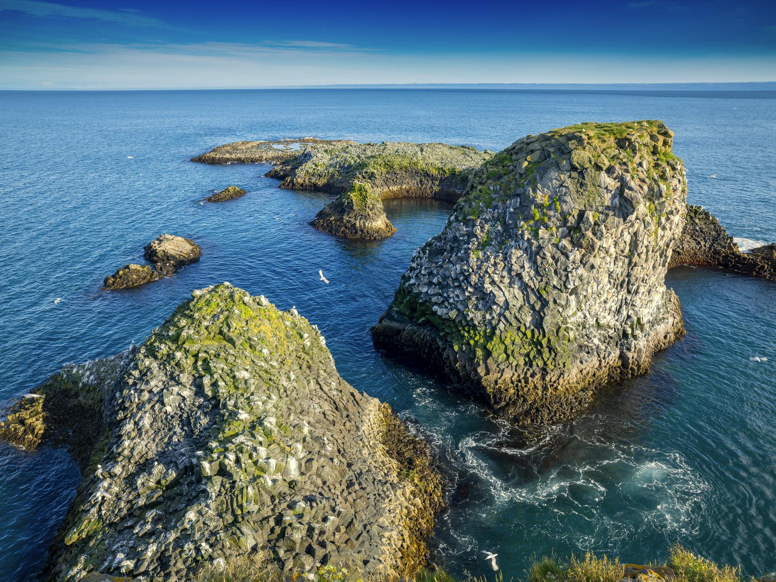 Lóndrangar cliffs on snæfellsnes peninsula