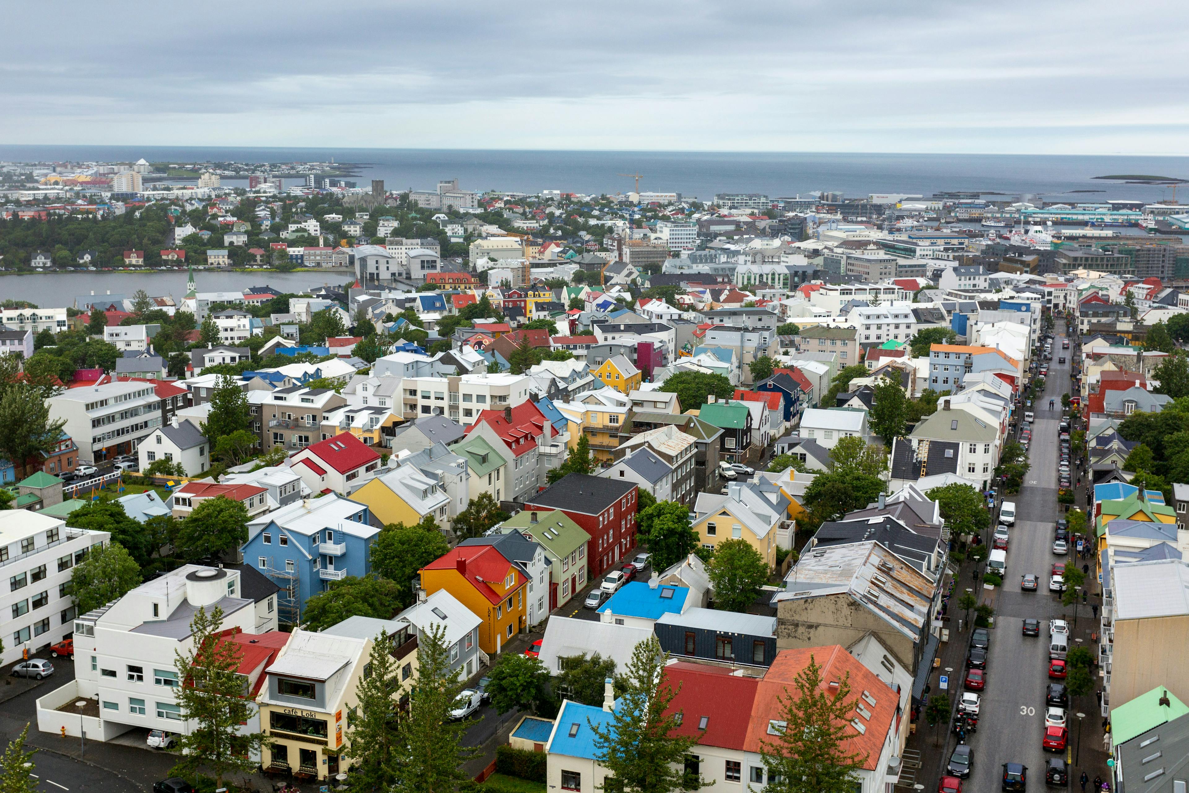 Downtown Reykjavik in May