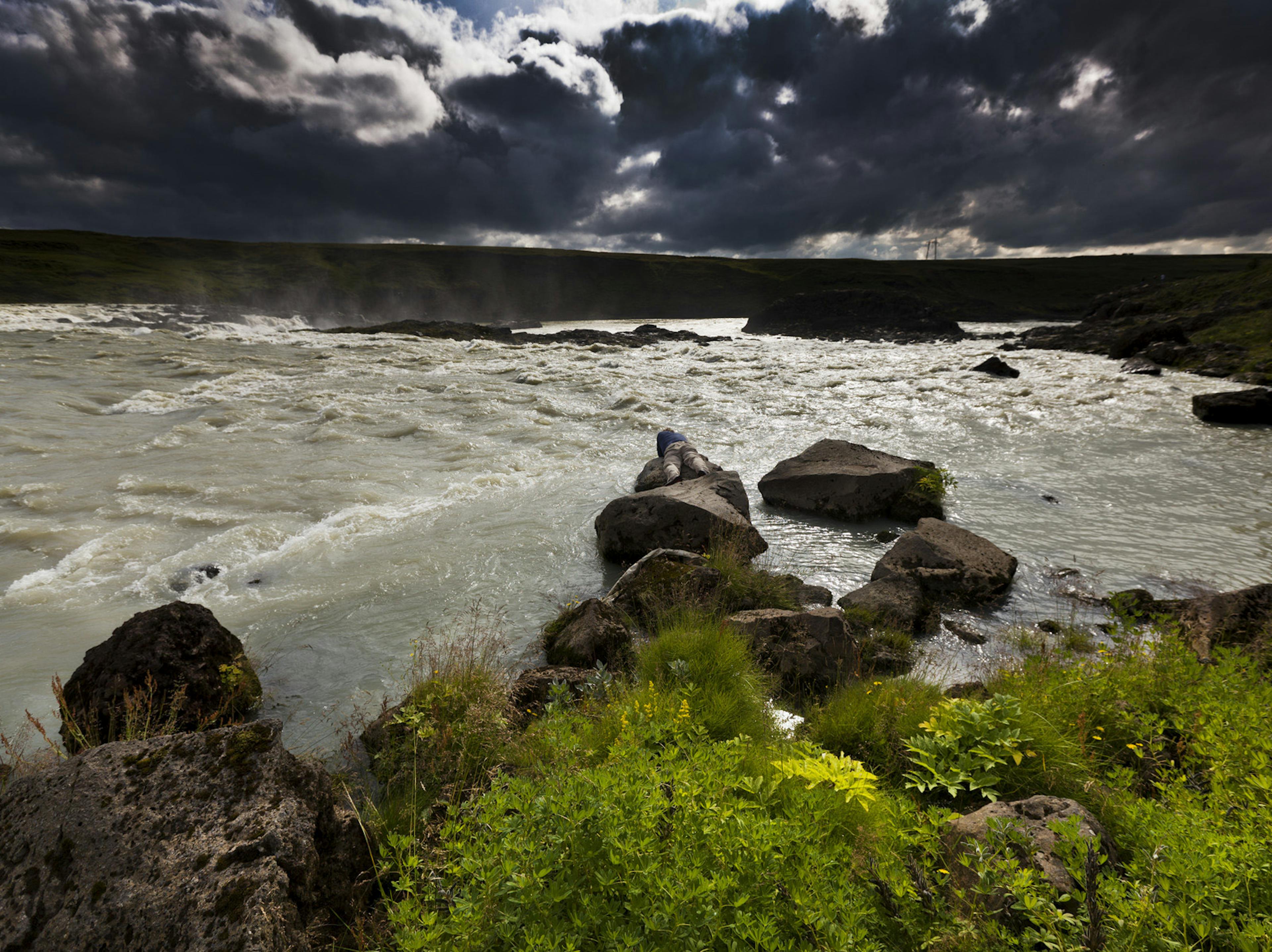 a view of the Þjórsá river in Iceland
