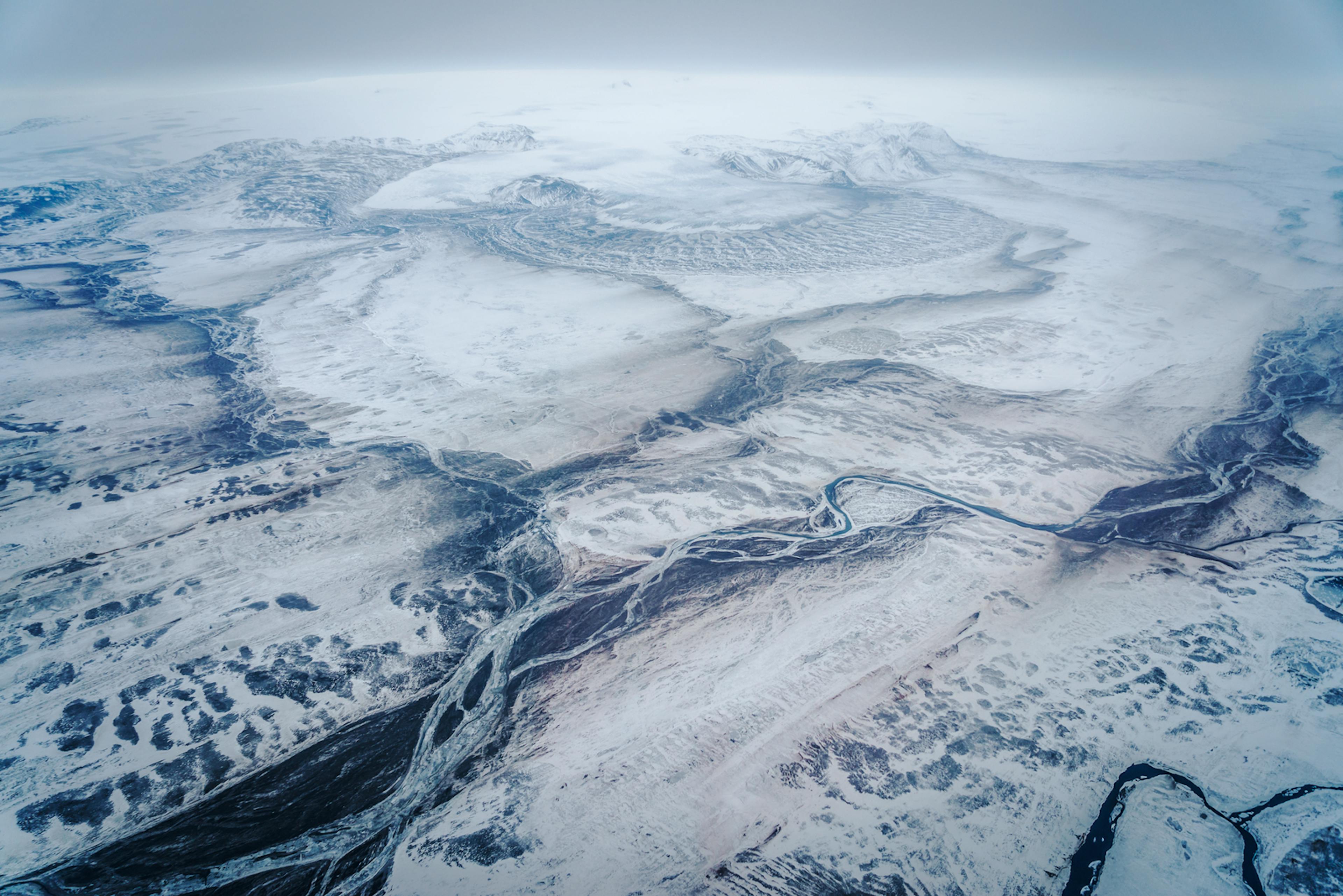 thjorsarhraun in winter time