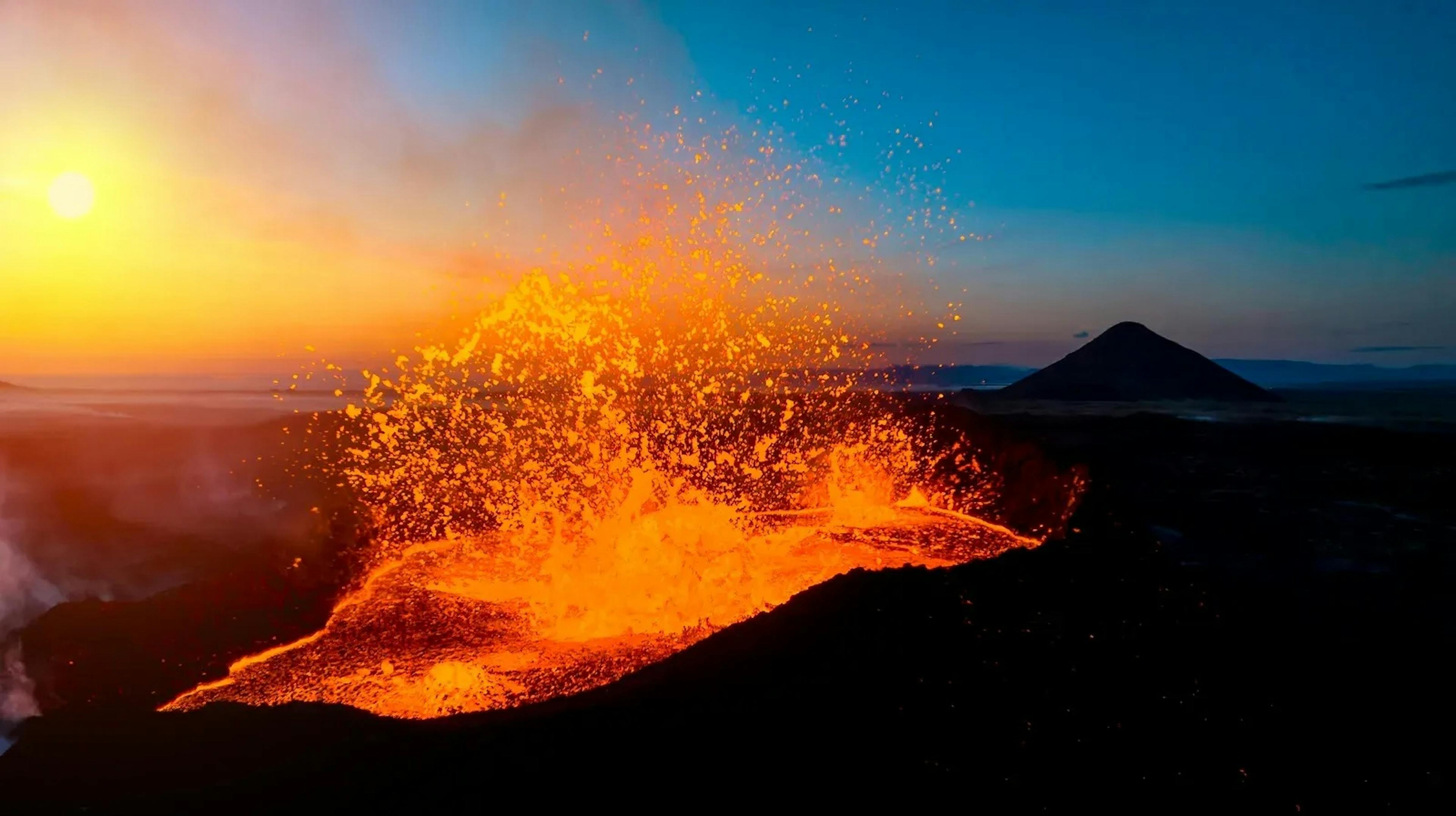 Volcanic eruption in Iceland