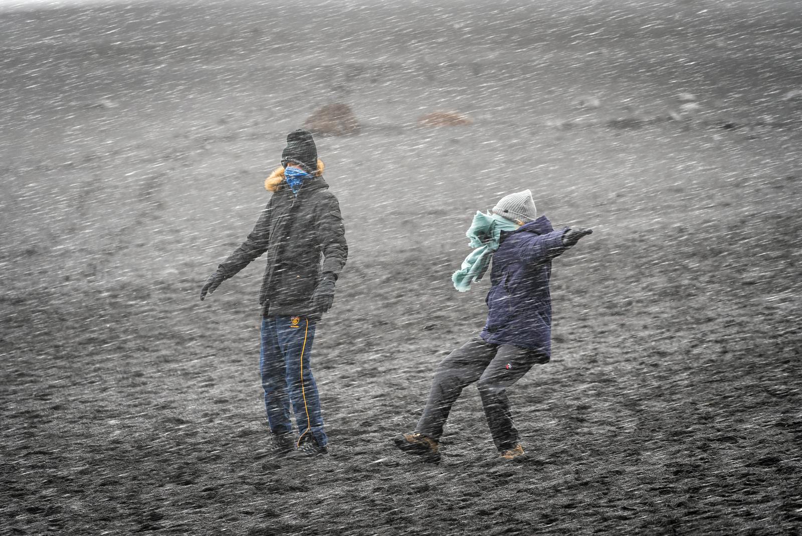 Reynisfjara strong winds