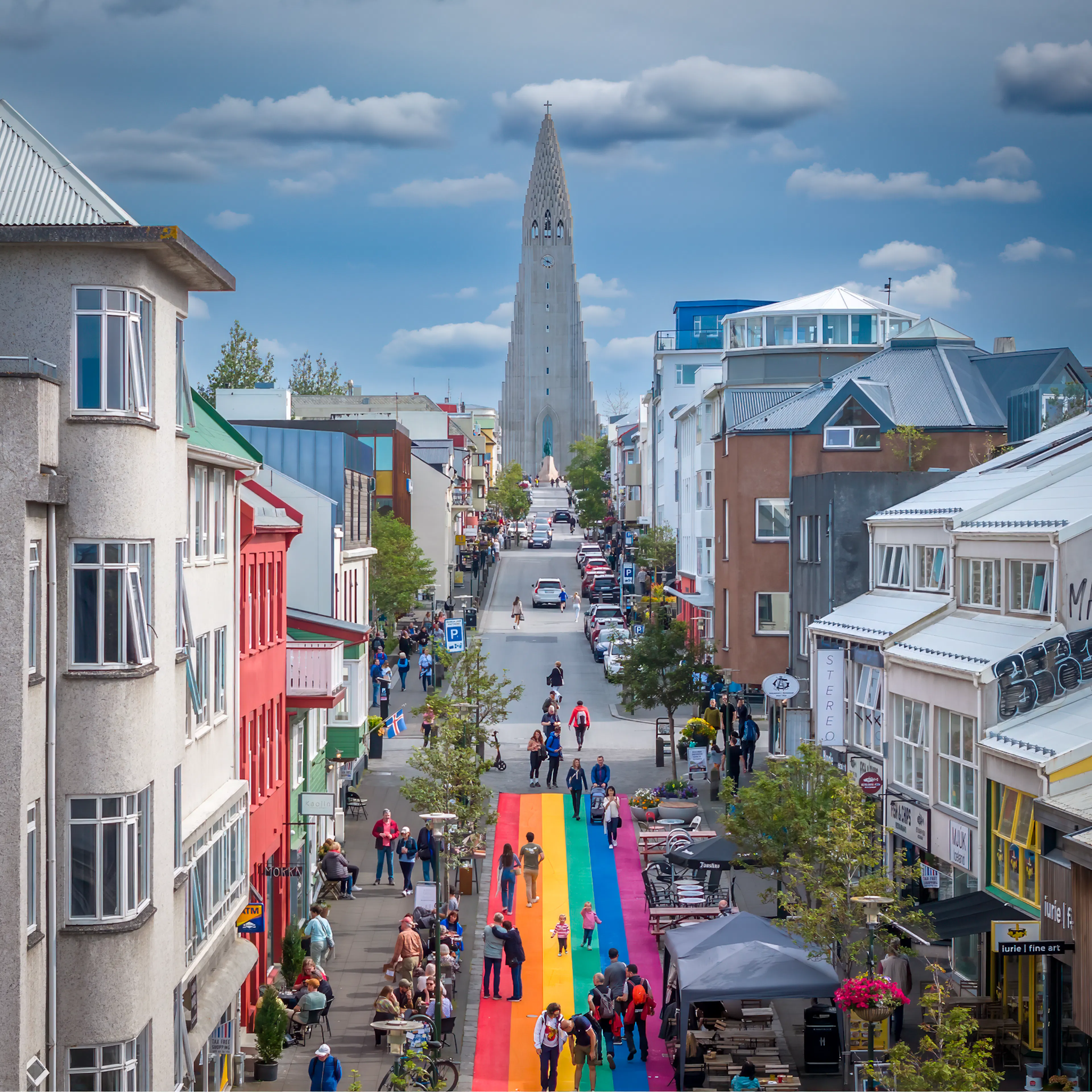 rainbow street day time