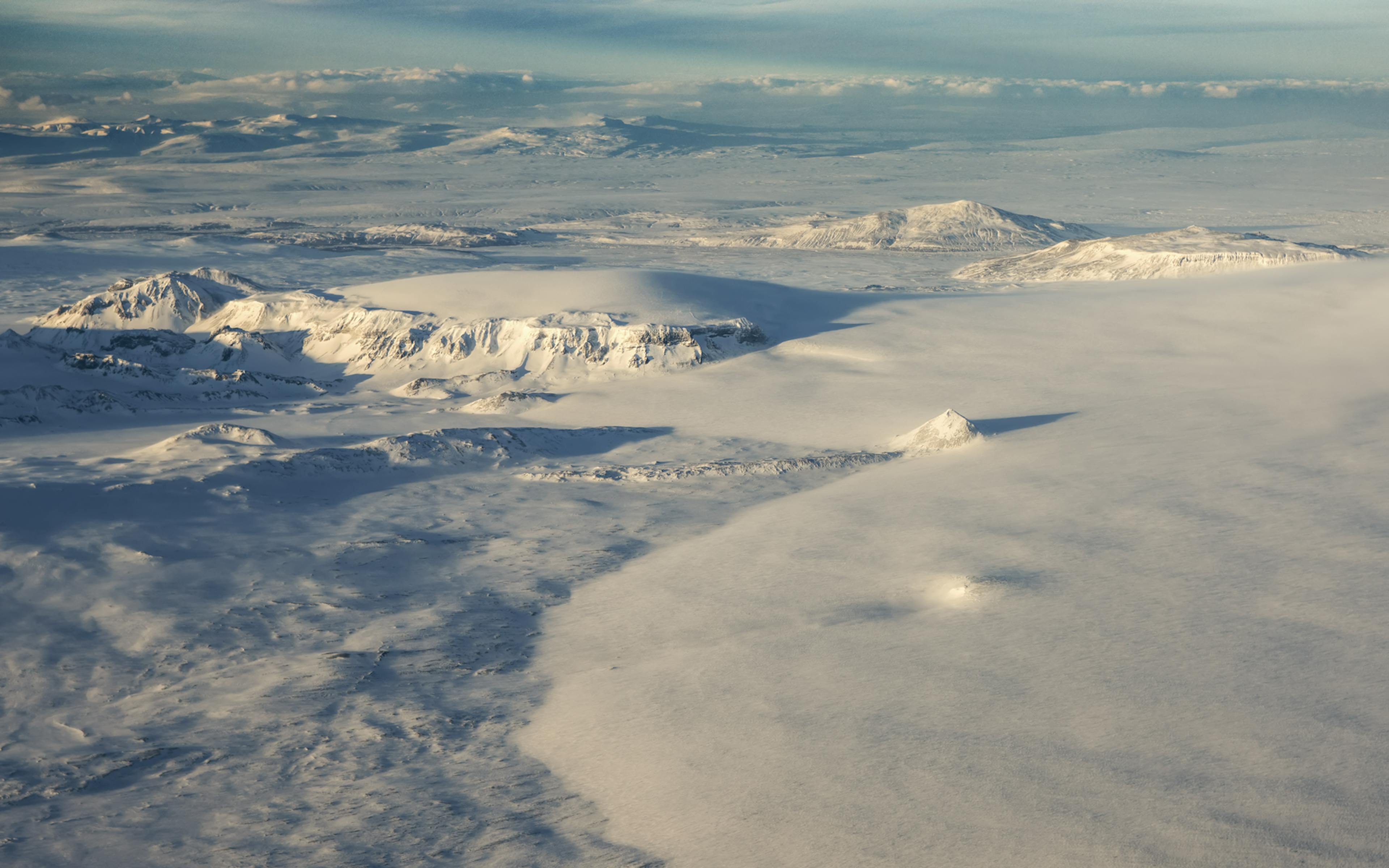 langjökull glacier aerial view