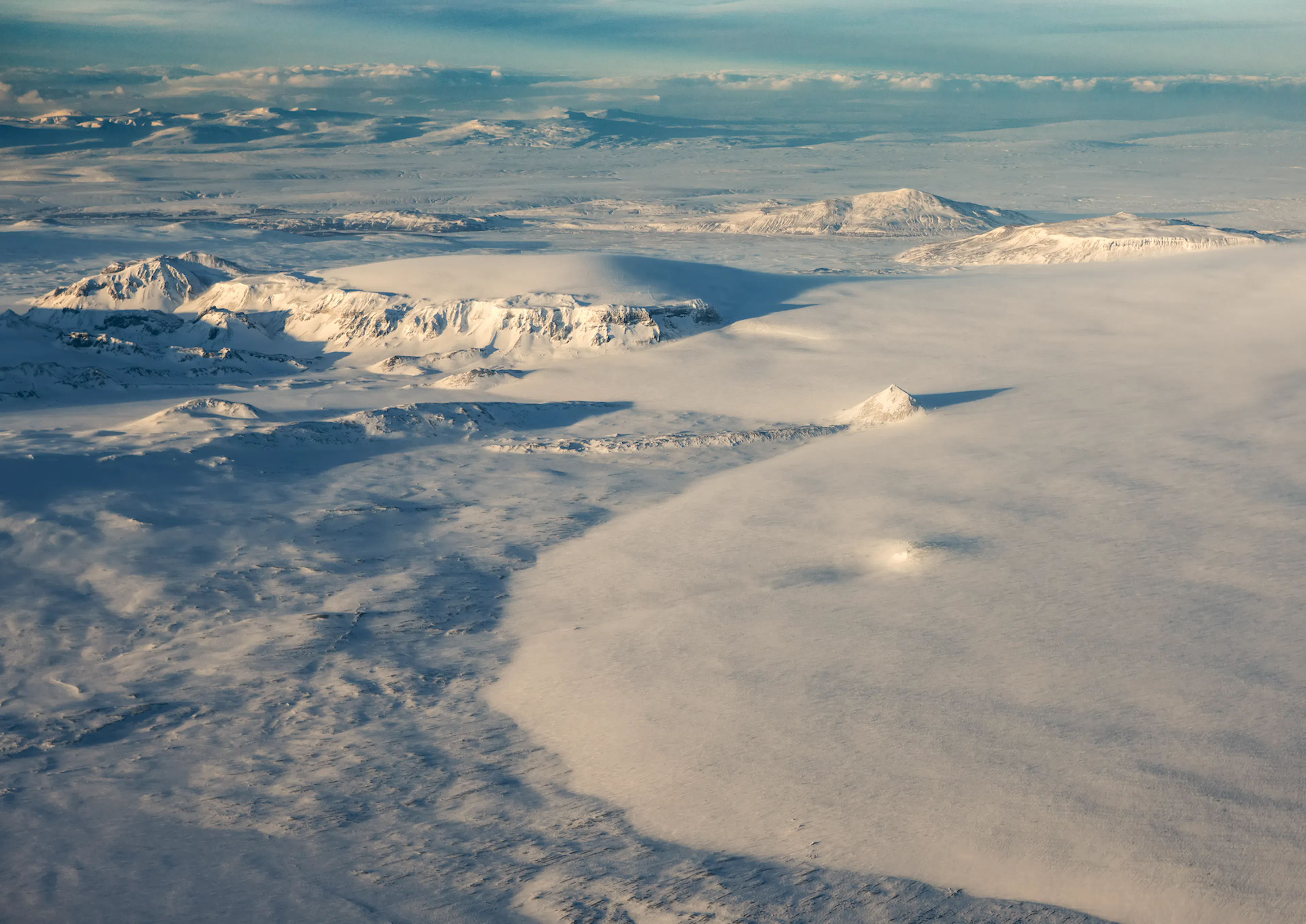 langjökull glacier aerial view