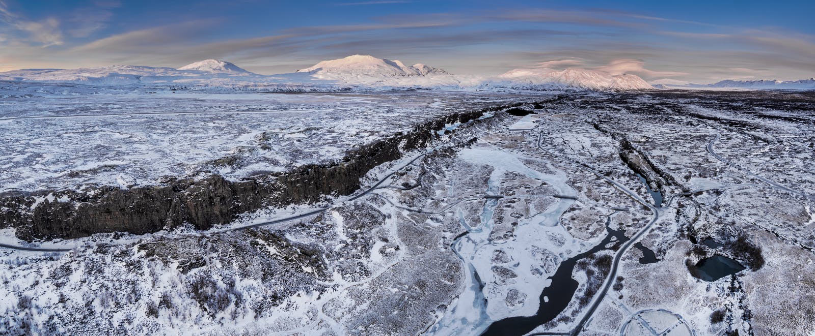 Parque Nacional Þingvellir en invierno