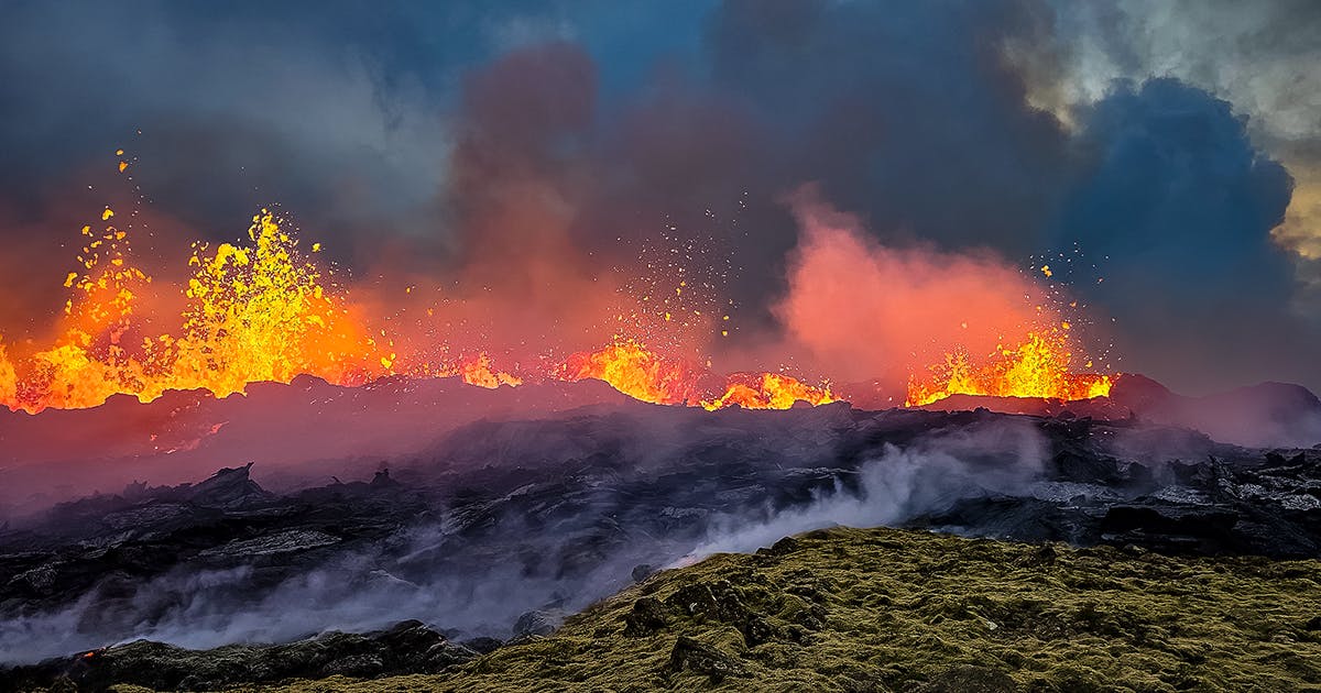 Litli Hrutur Eruption Reykjanes in 2023