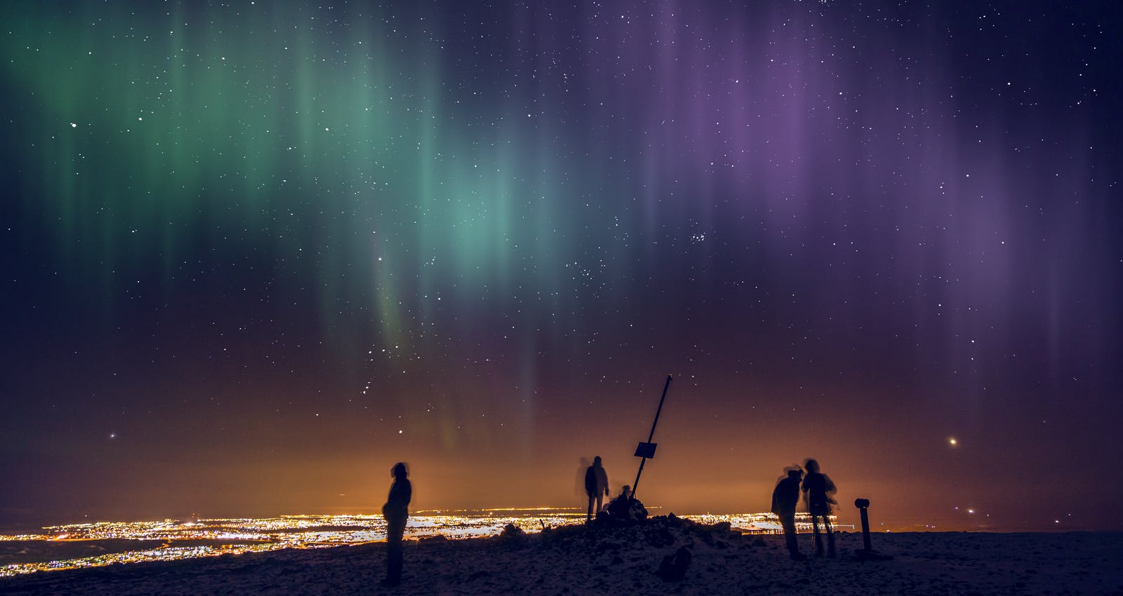 Zorza polarna na Islandii