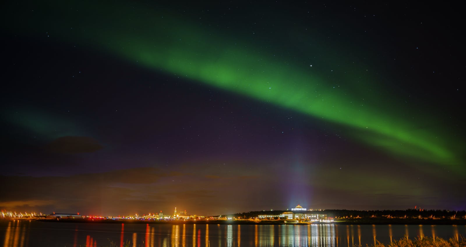 Northern Lights in Reykjavik in December