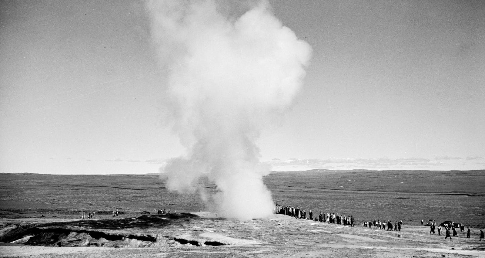 Geysir eruption in the 20th Century