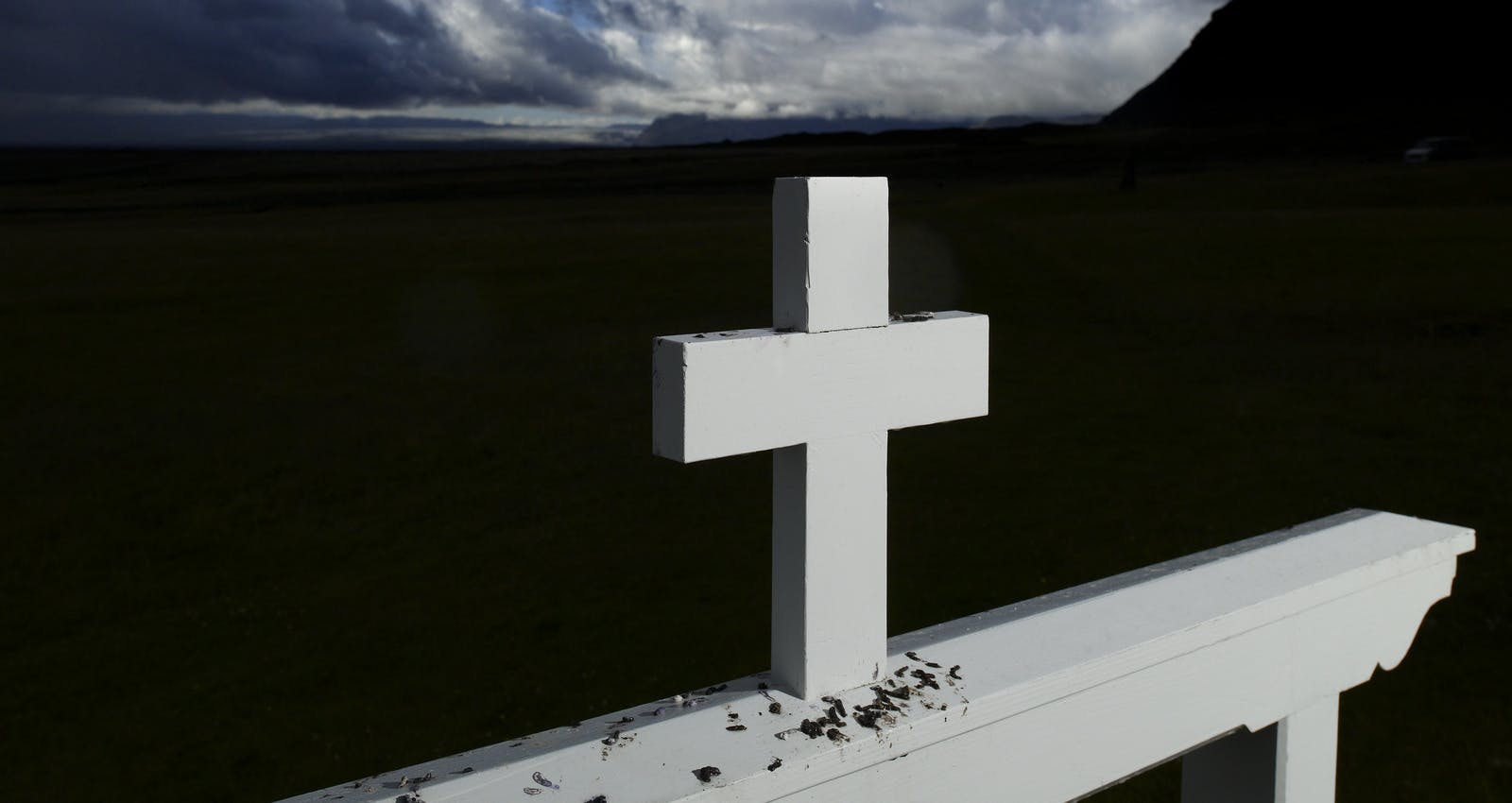 Cross symbol by a church