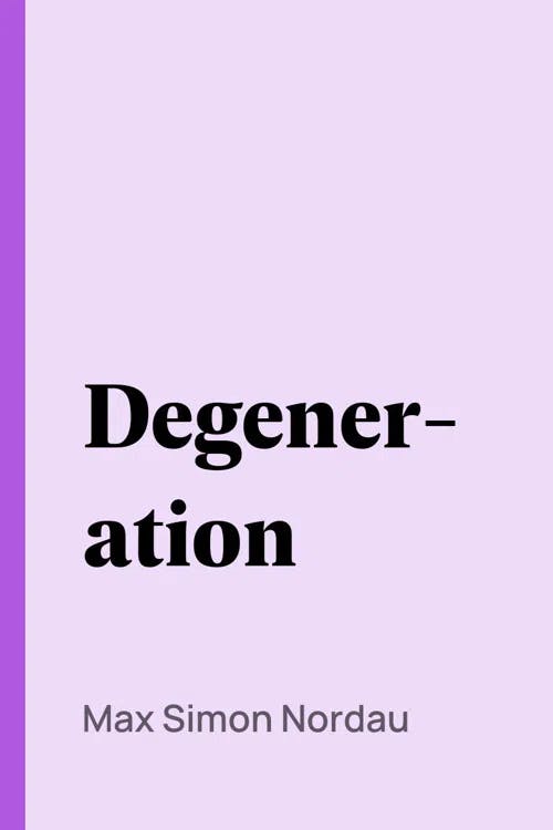 Degeneration book cover