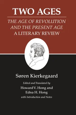 Two Ages: The Age of Revolution and the Present Age A Literary Review book cover