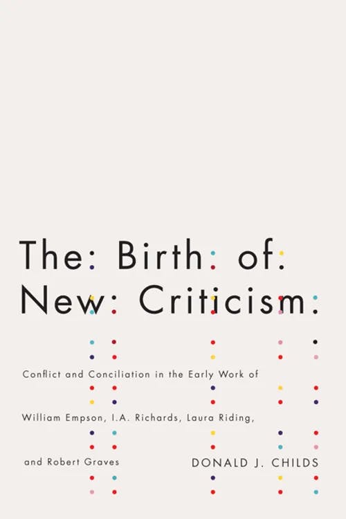 The Birth of New Criticism book cover